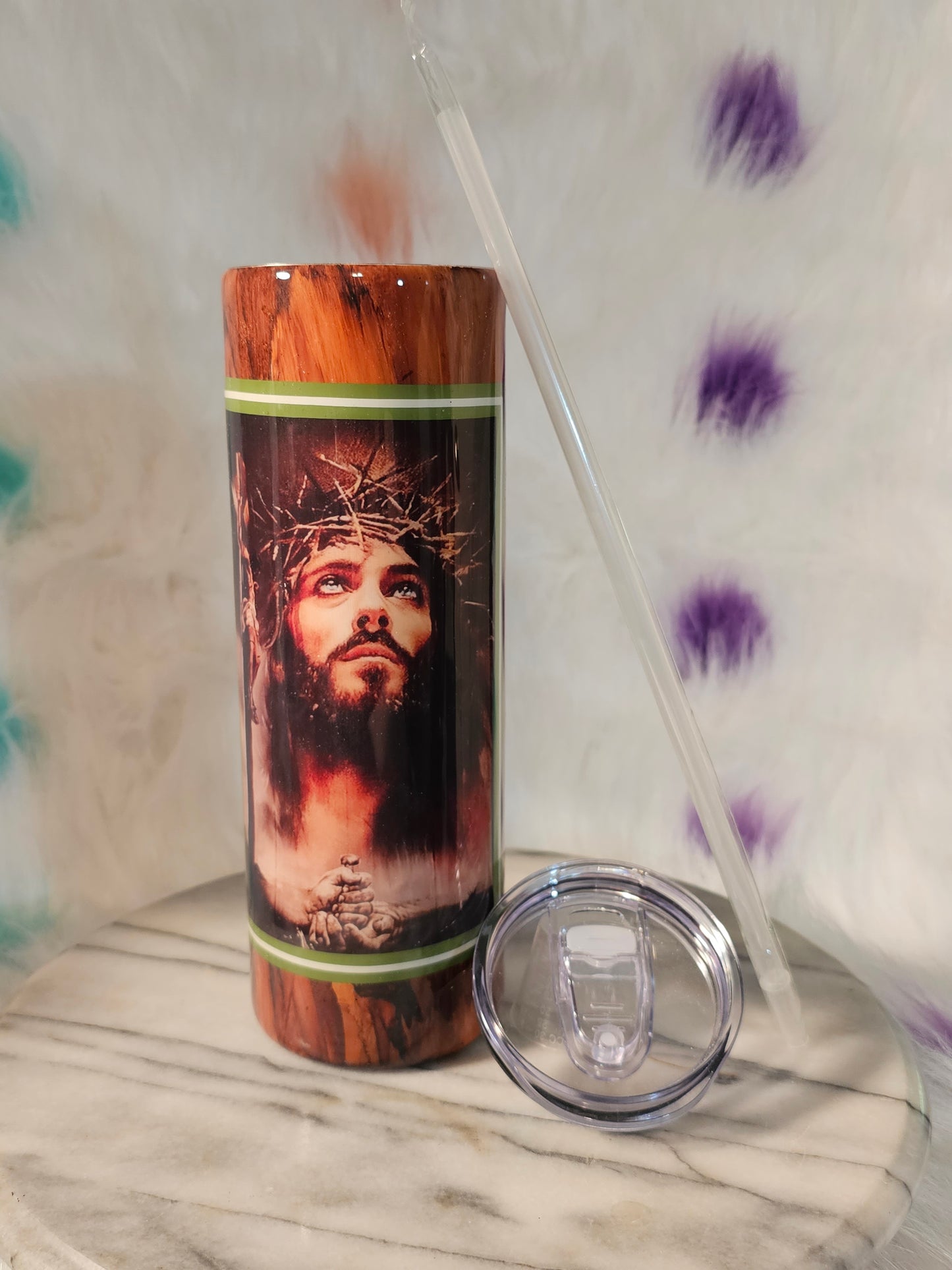 30 oz Our lord double wall stainless steel tumbler cup