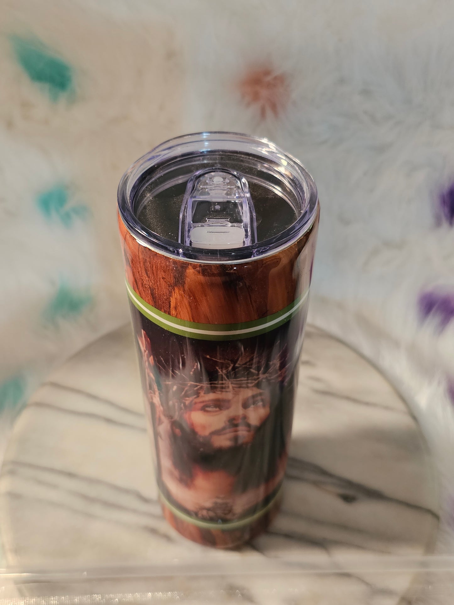 30 oz Our lord double wall stainless steel tumbler cup