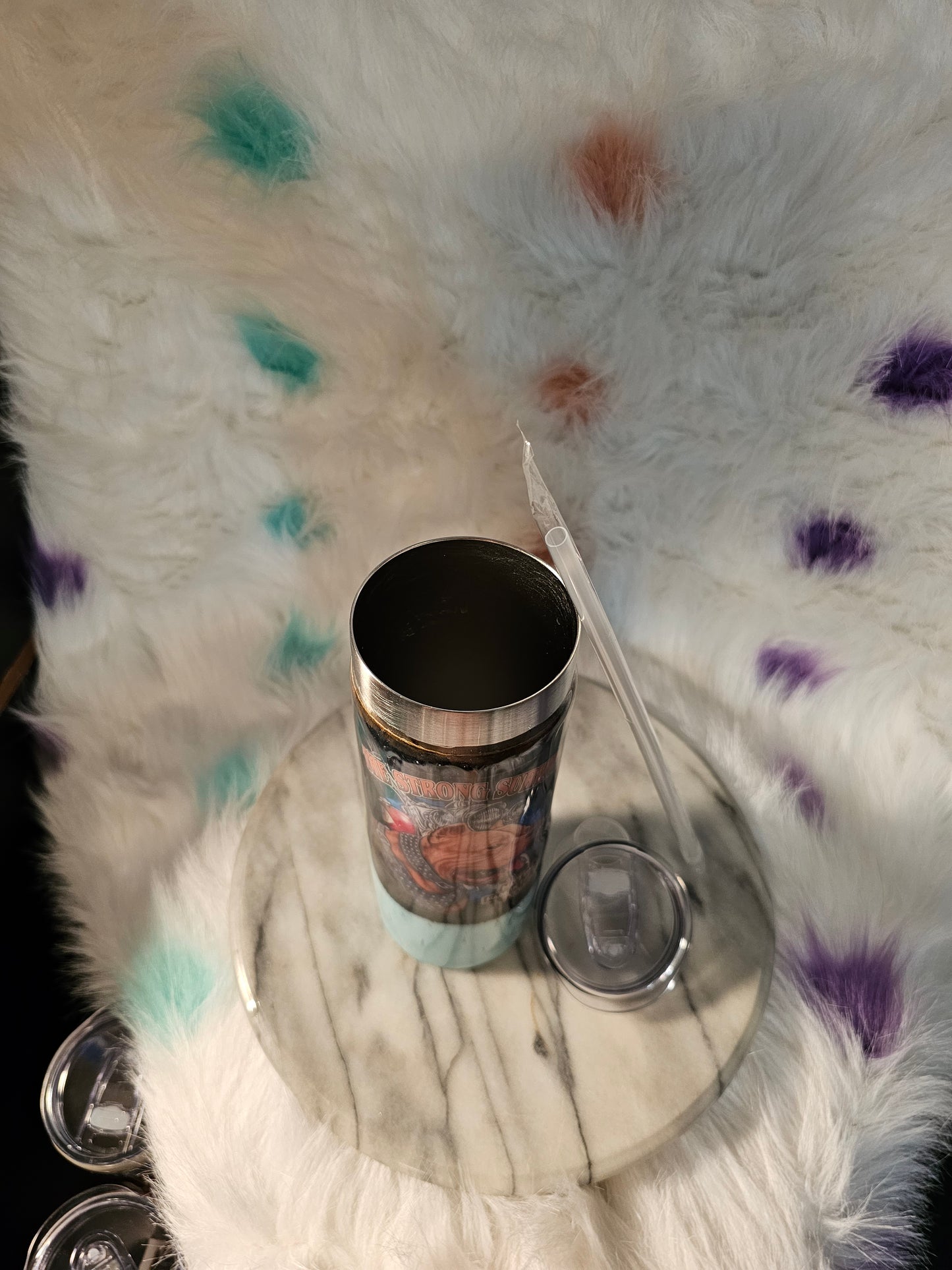 30 oz love my pit bull stainless steel tumbler cup