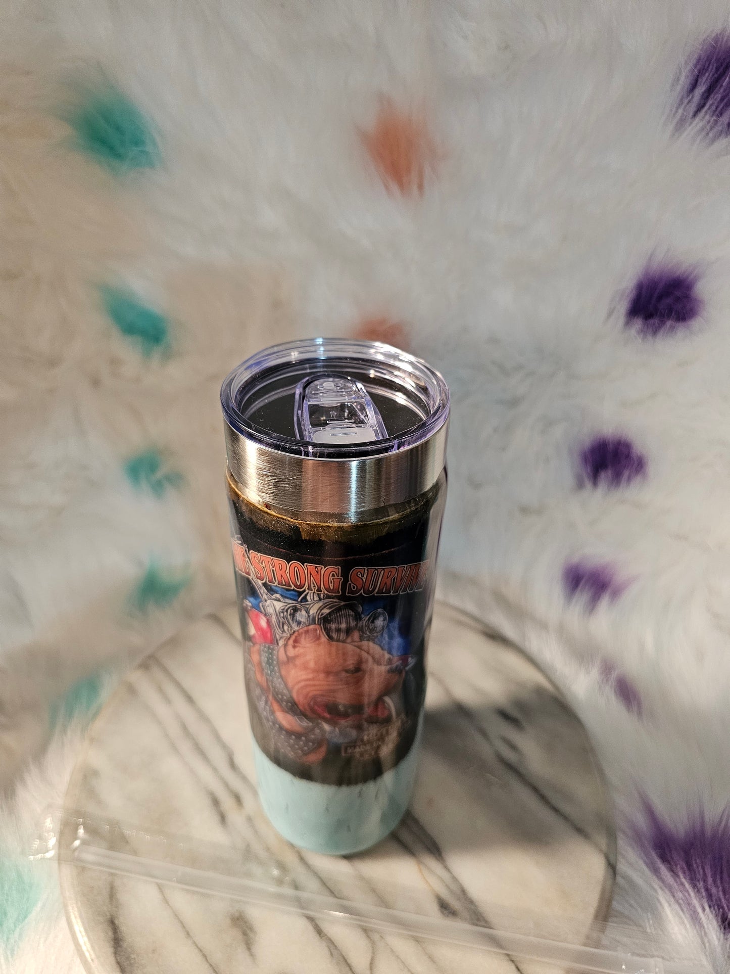 30 oz love my pit bull stainless steel tumbler cup