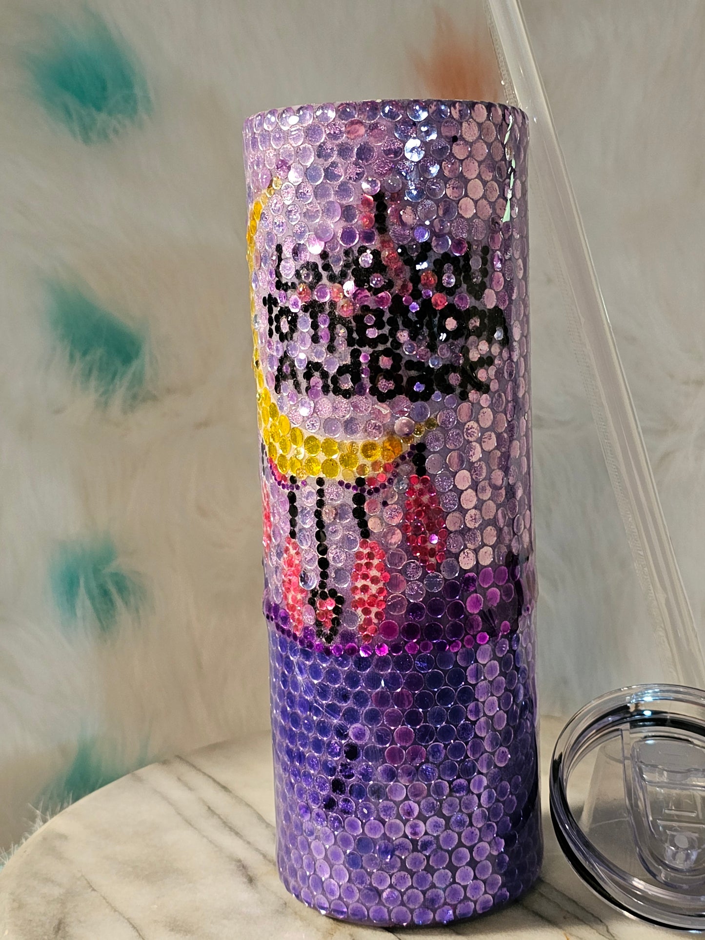 30 oz love you to the moon and back rhinestone double wall stainless steel tumbler cup