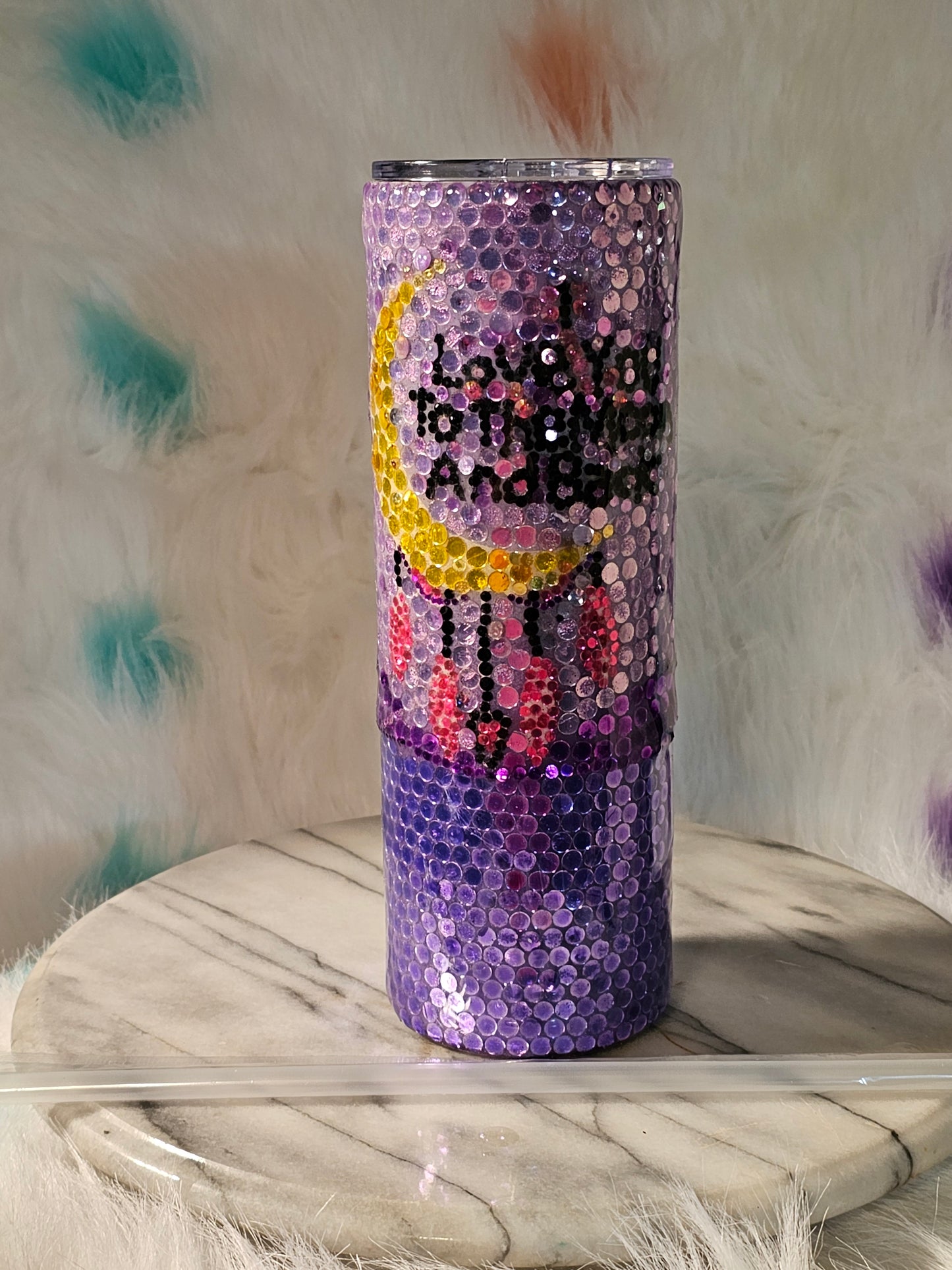 30 oz love you to the moon and back rhinestone double wall stainless steel tumbler cup