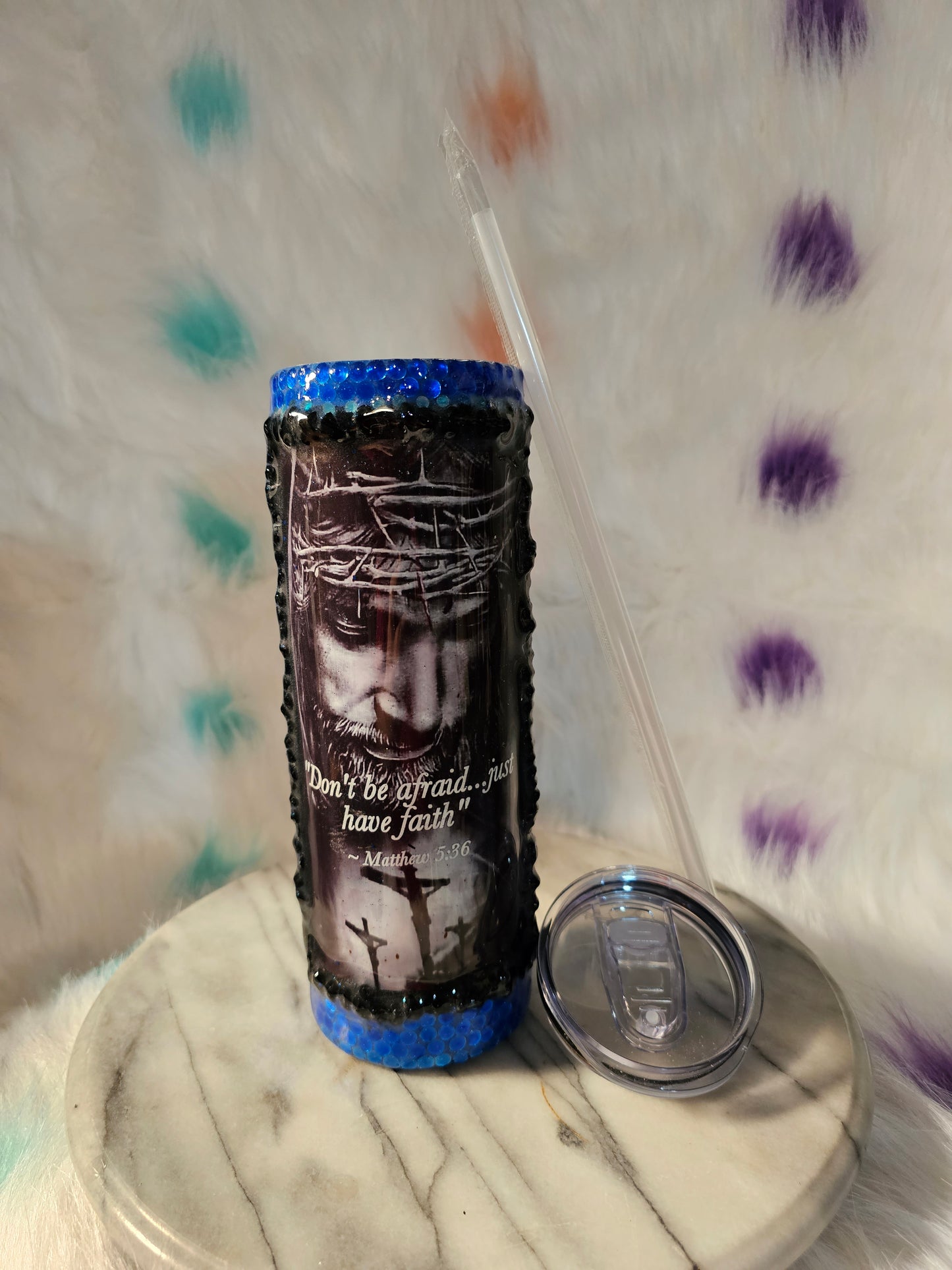30 oz Jesus our savior double wall stainless steel tumbler cup