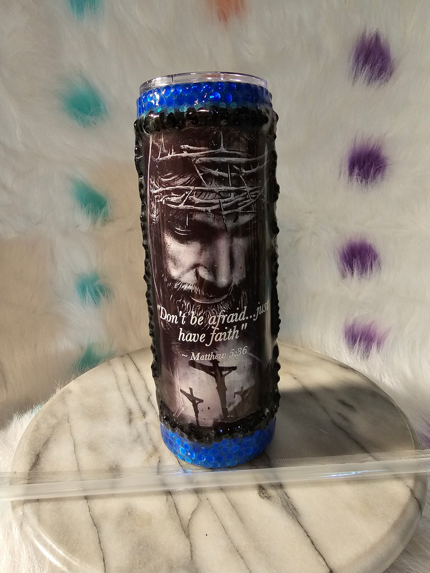 30 oz Jesus our savior double wall stainless steel tumbler cup