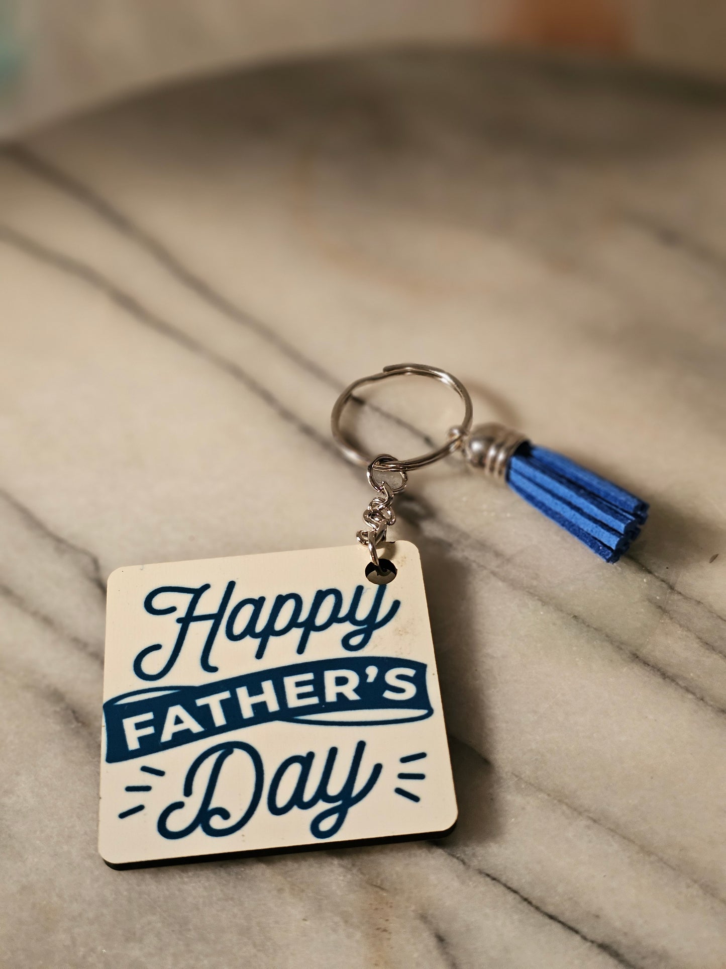Sublimation square Happy Father's day Keychain.