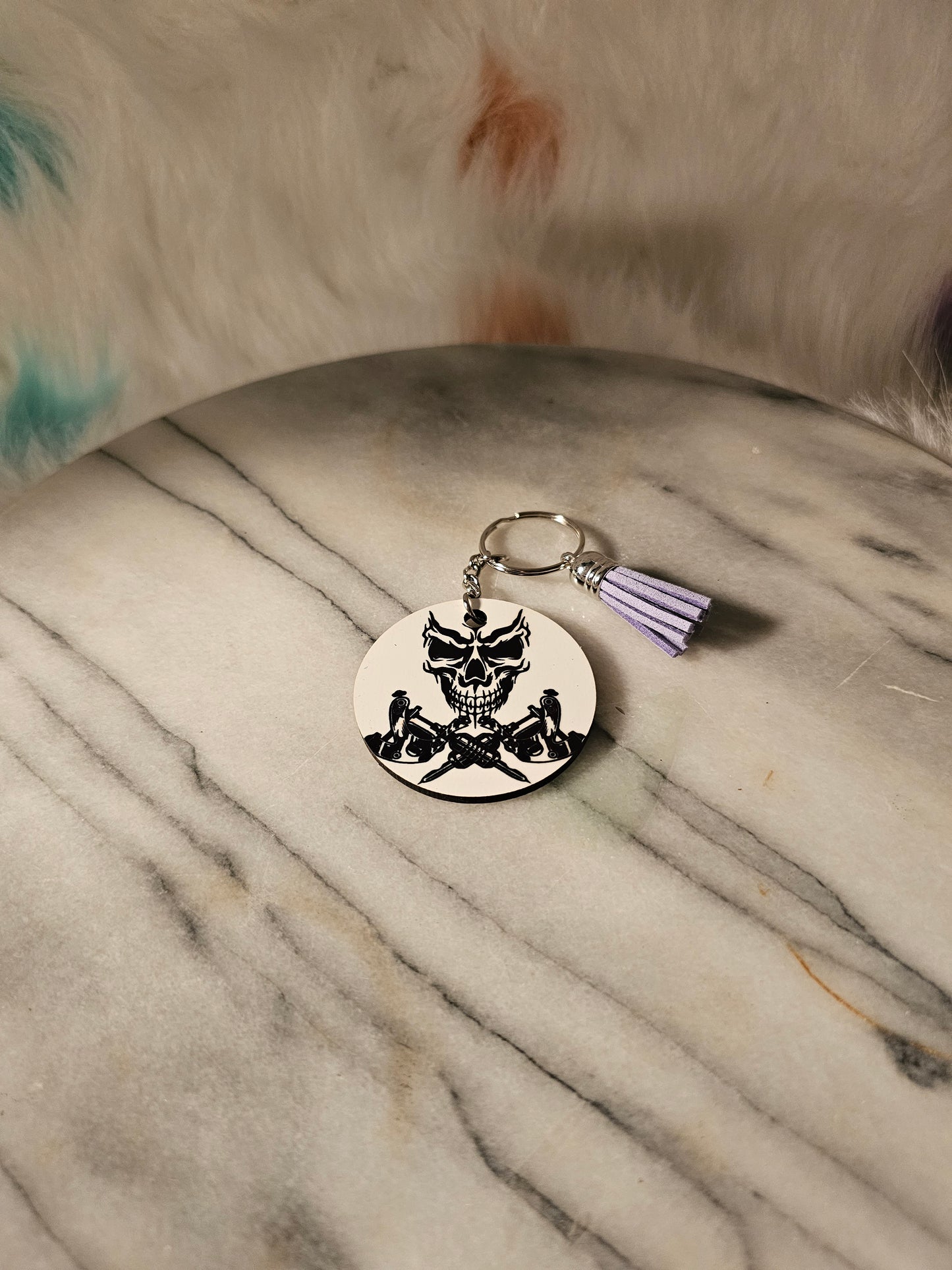Sublimation round I will get you Keychain