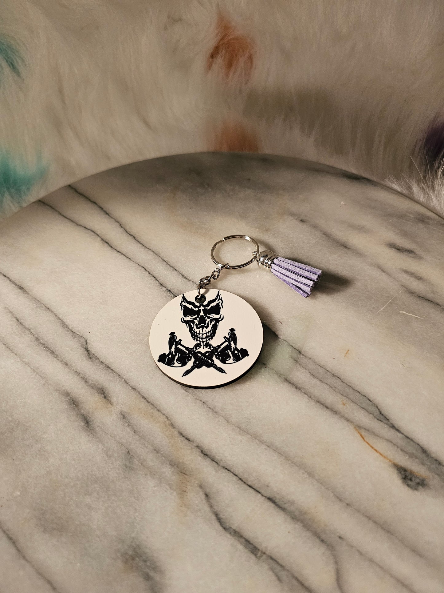 Sublimation round I will get you Keychain