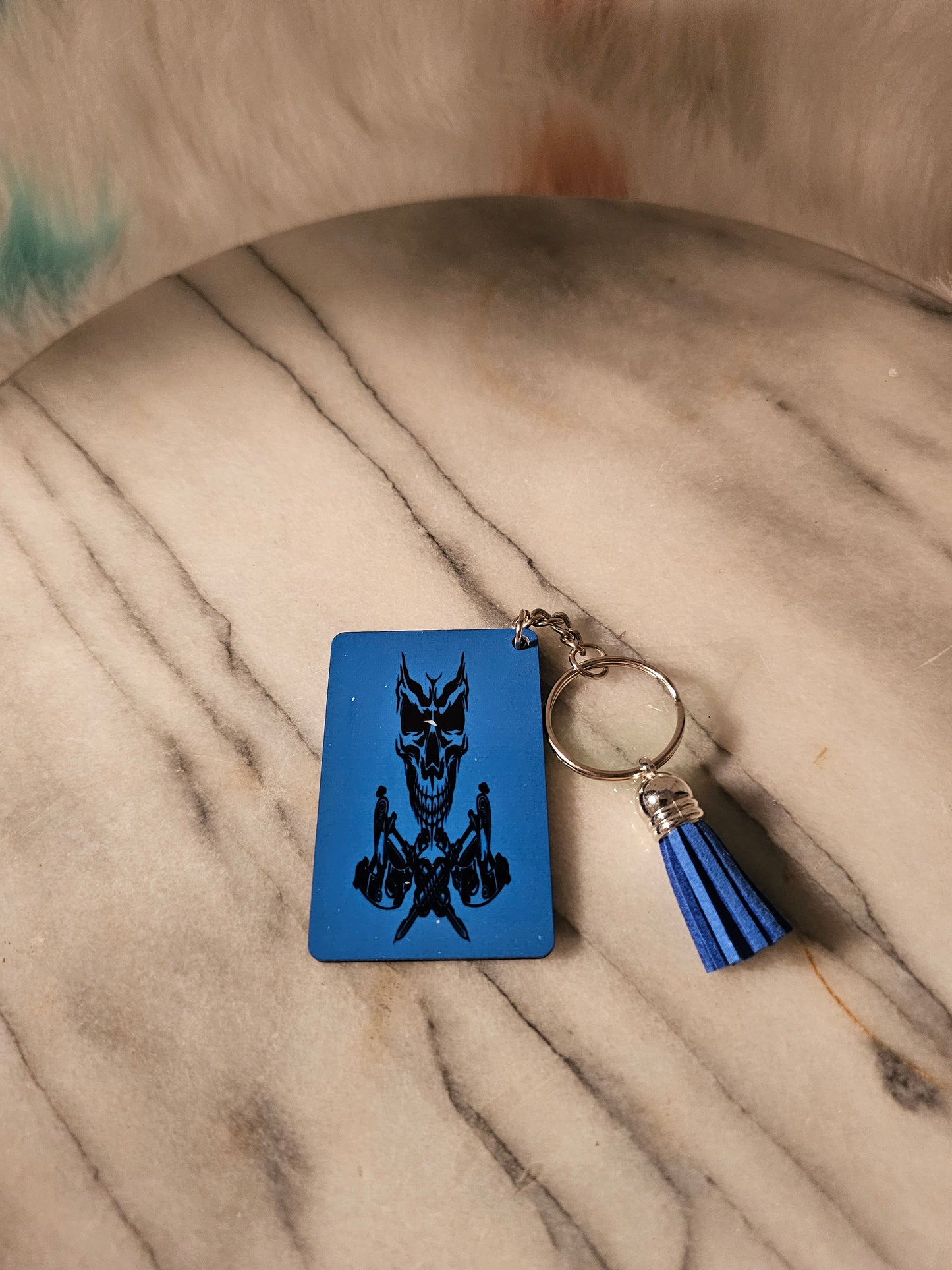 Sublimation rectangle I will get you Keychain