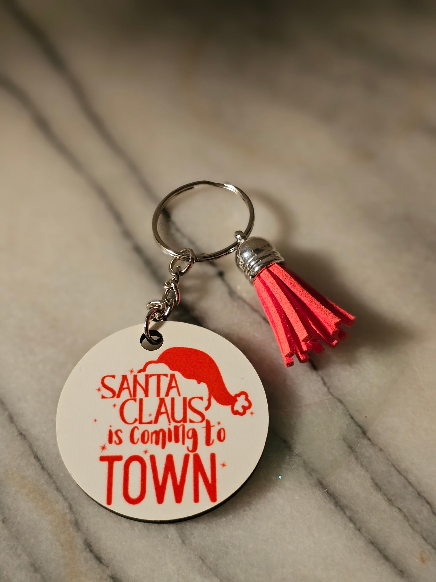 2 inch sublimation Santa and the reindeers