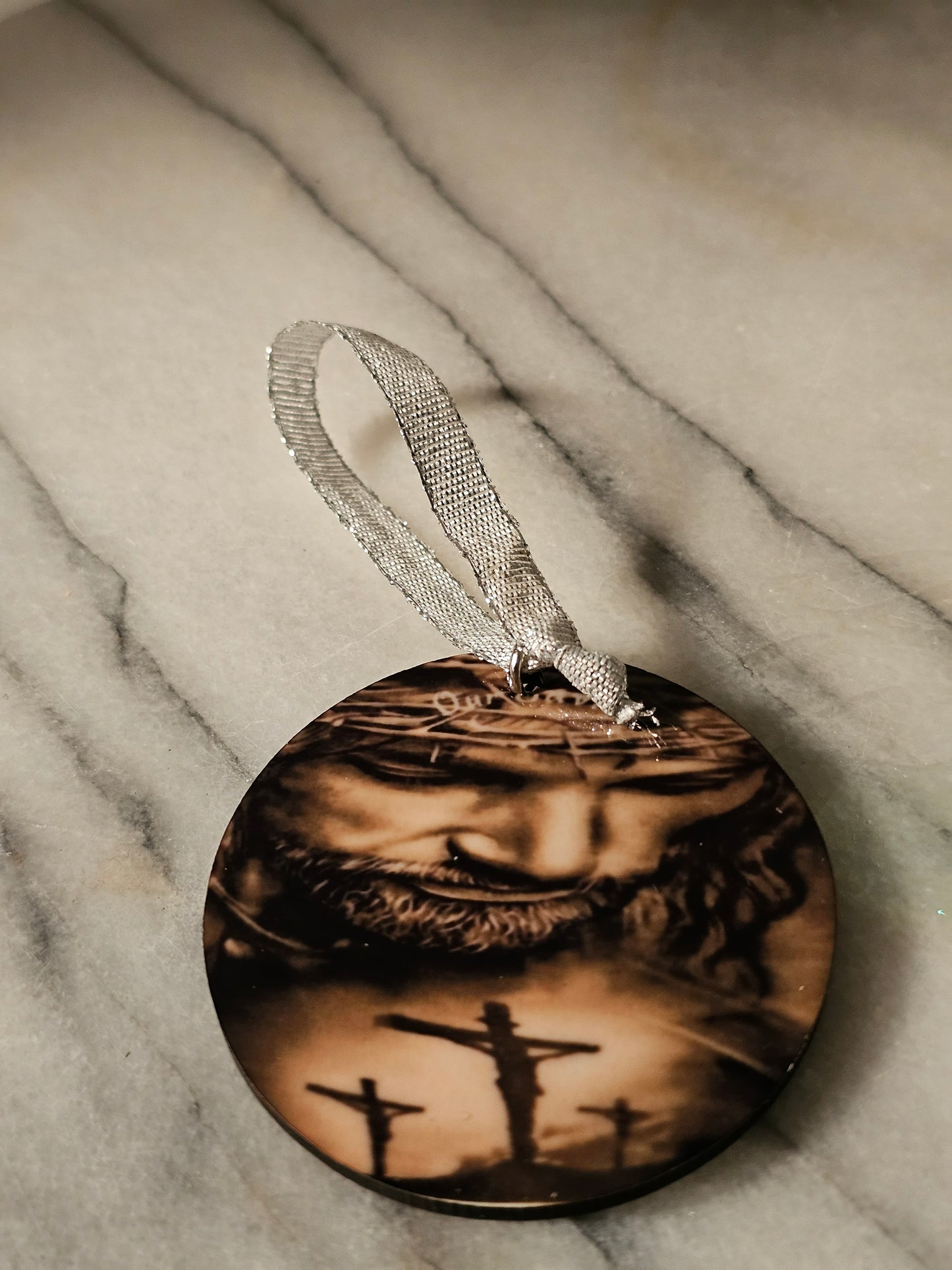 2 inch sublimation our savior Christmas oranment.