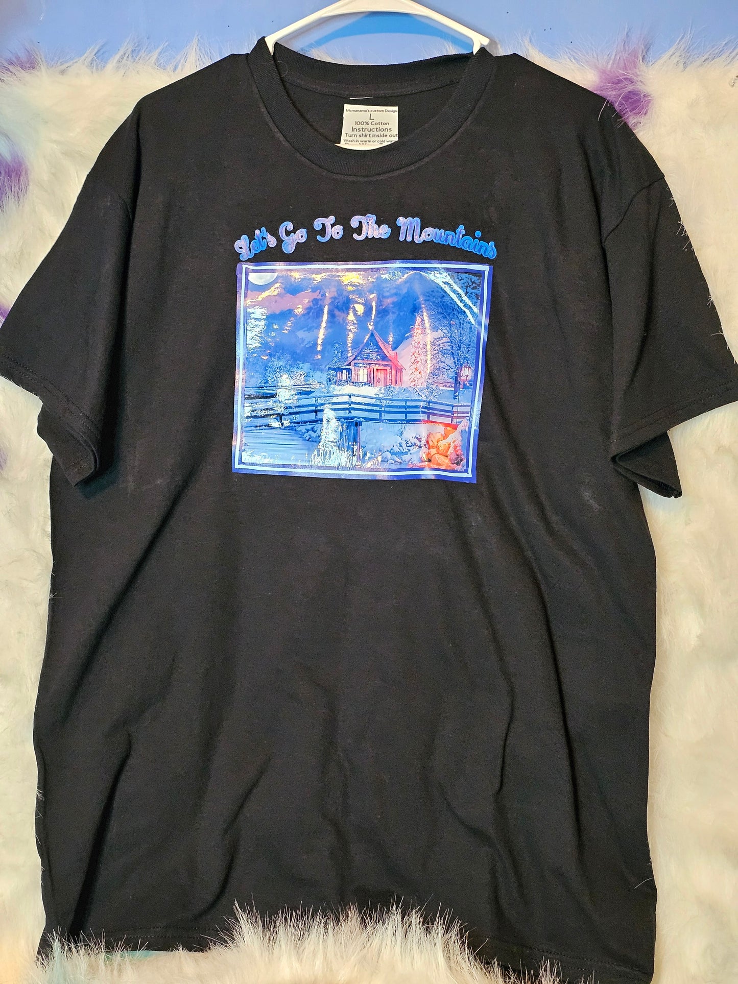 Let's go to the mountains black T-Shirt