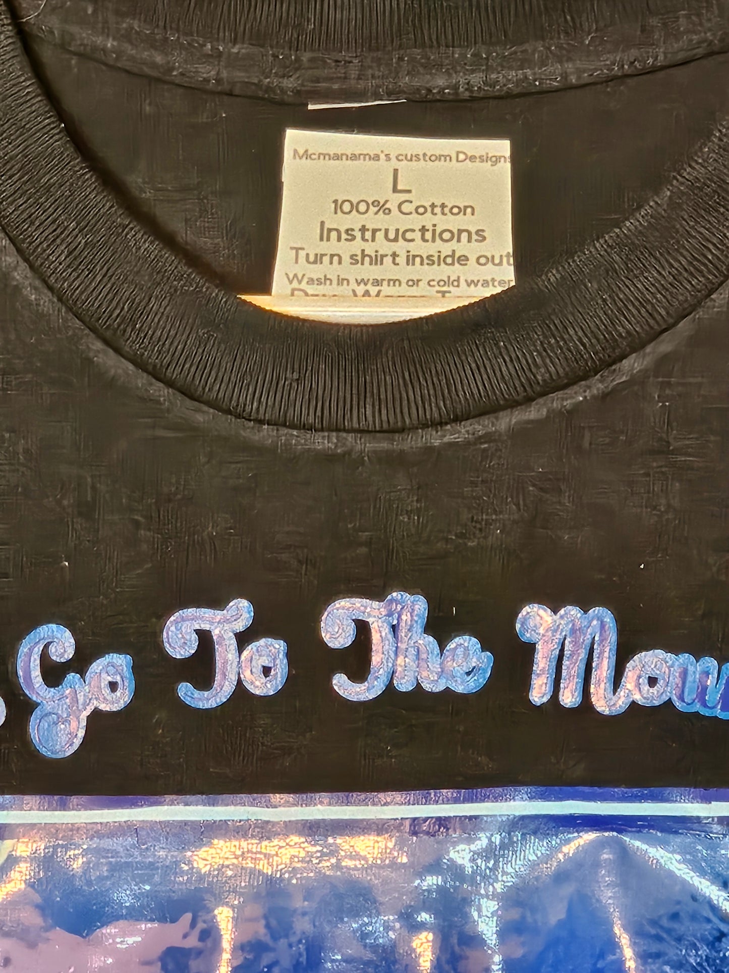 Let's go to the mountains black T-Shirt