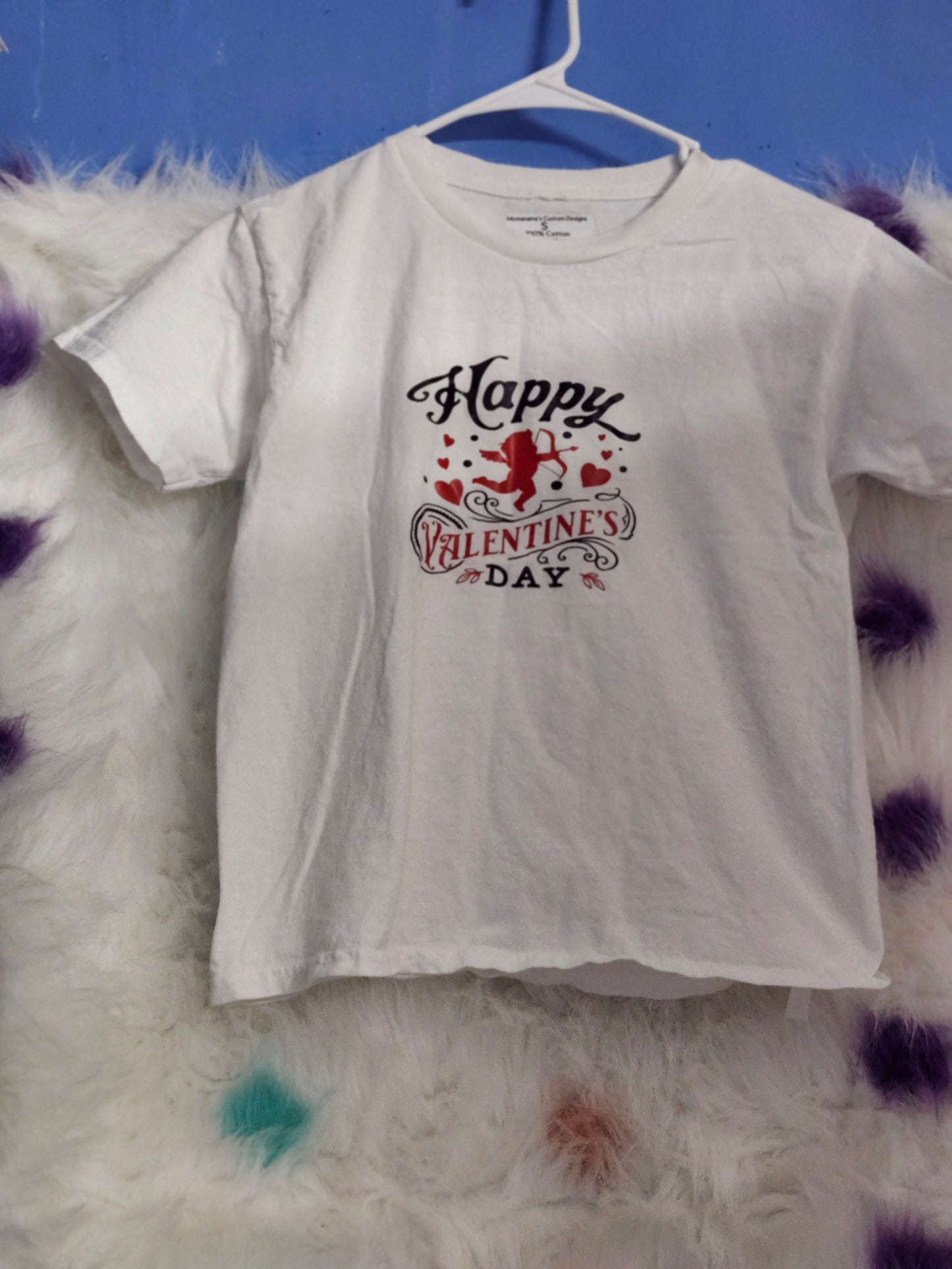 Size S 100% cotton Happy valentines day tshirt