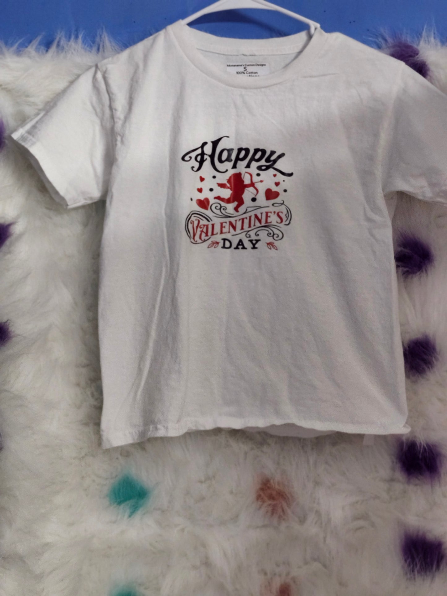 Size S 100% cotton Happy valentines day tshirt