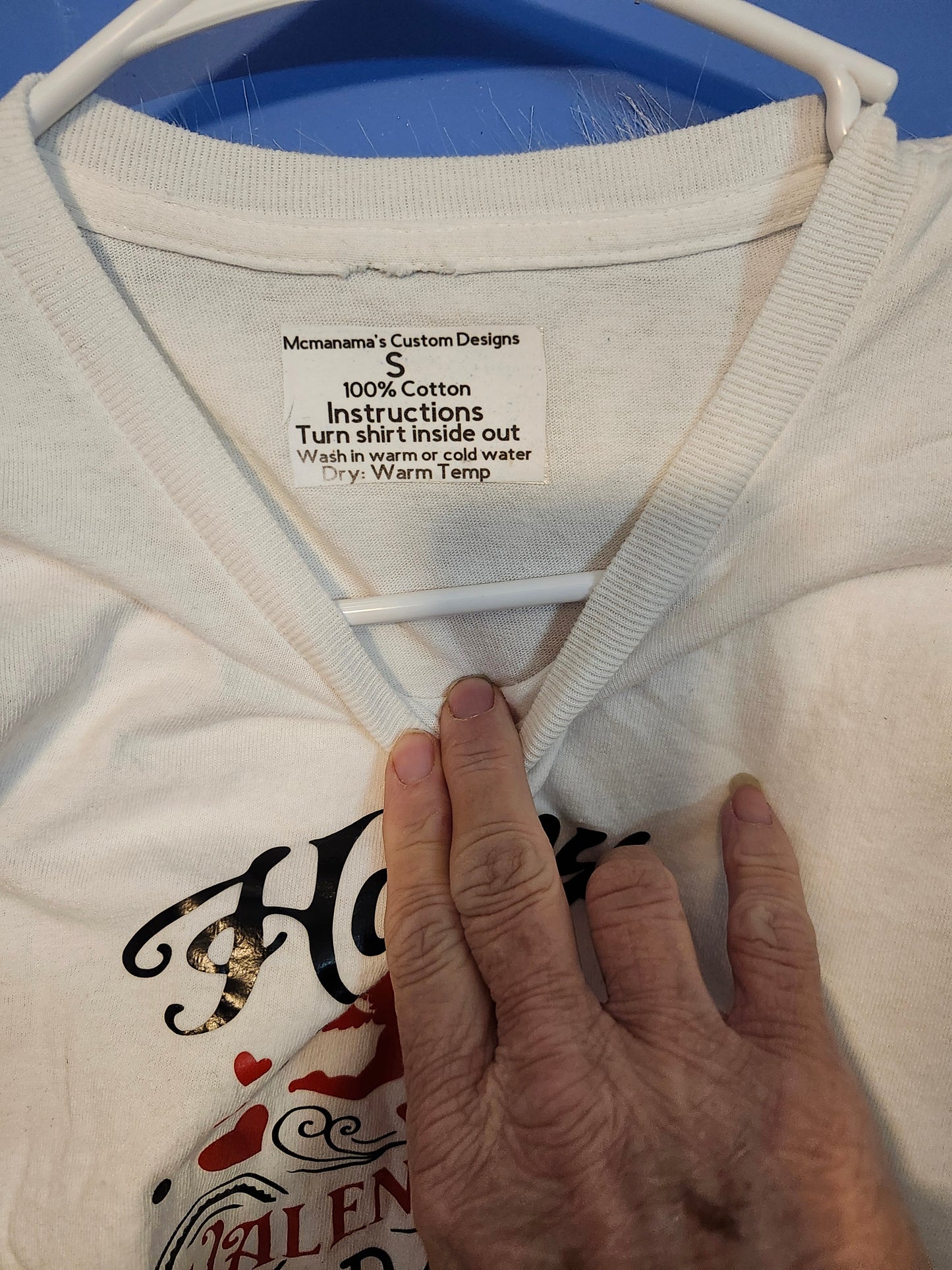 Size S 100% cotton Happy valentines day tshirt