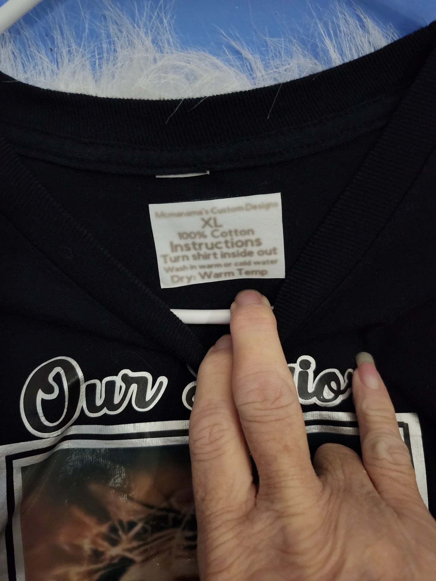 XL cotton black Our Savior Tshirt