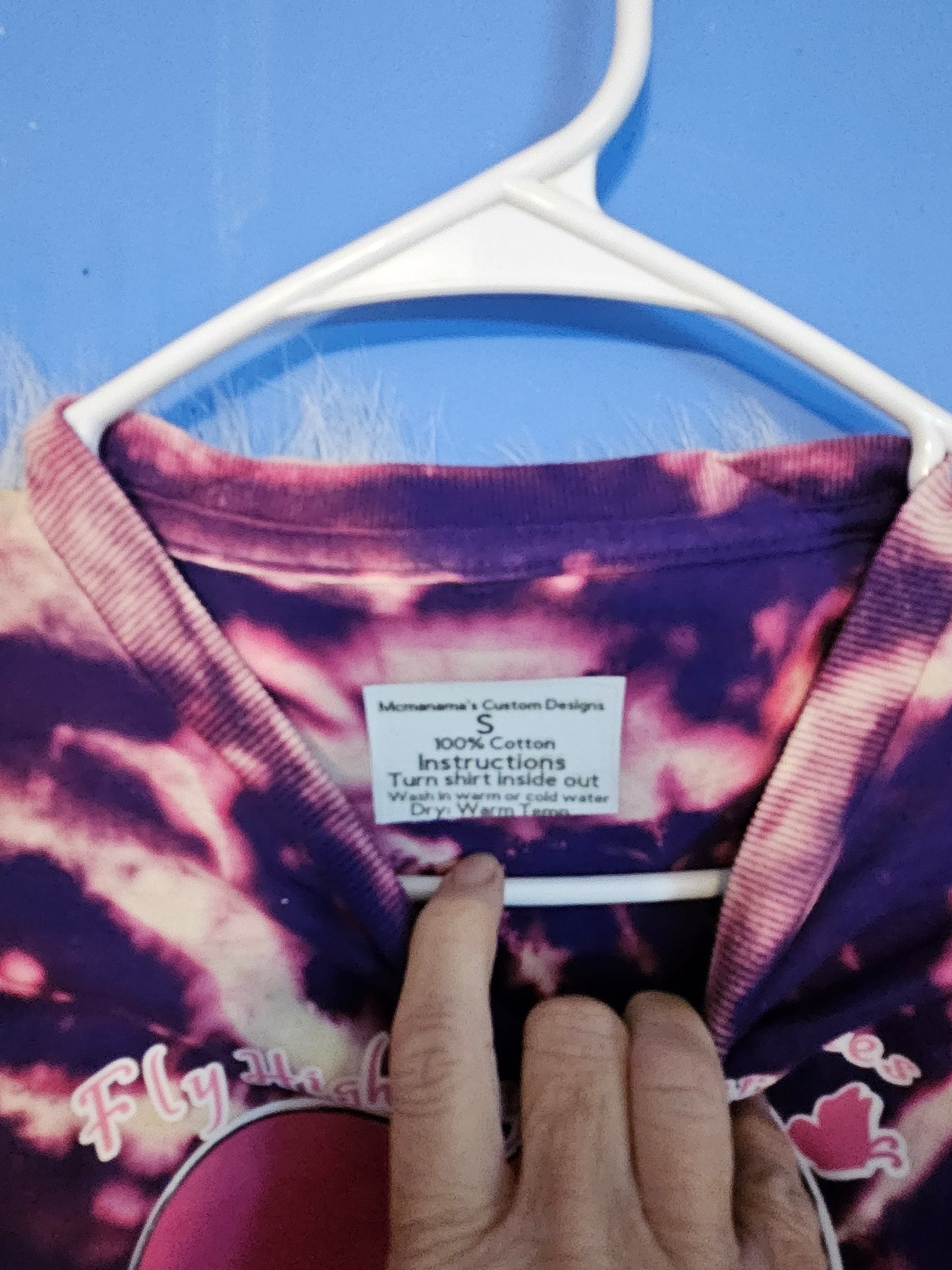 Size S 100 %cotton Fly my butterflies tie dye T-Shirt
