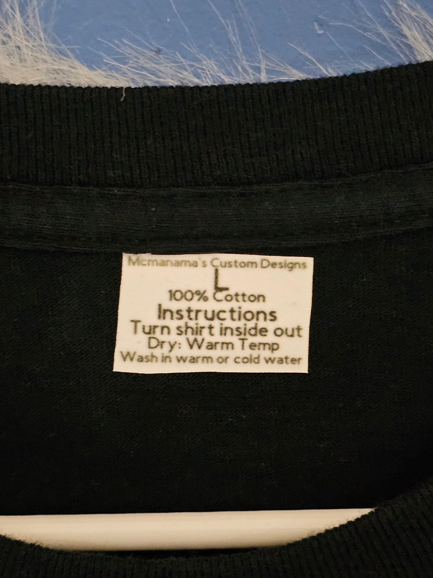 Size L 100% cotton Black I'm here for the snacks Tshirt