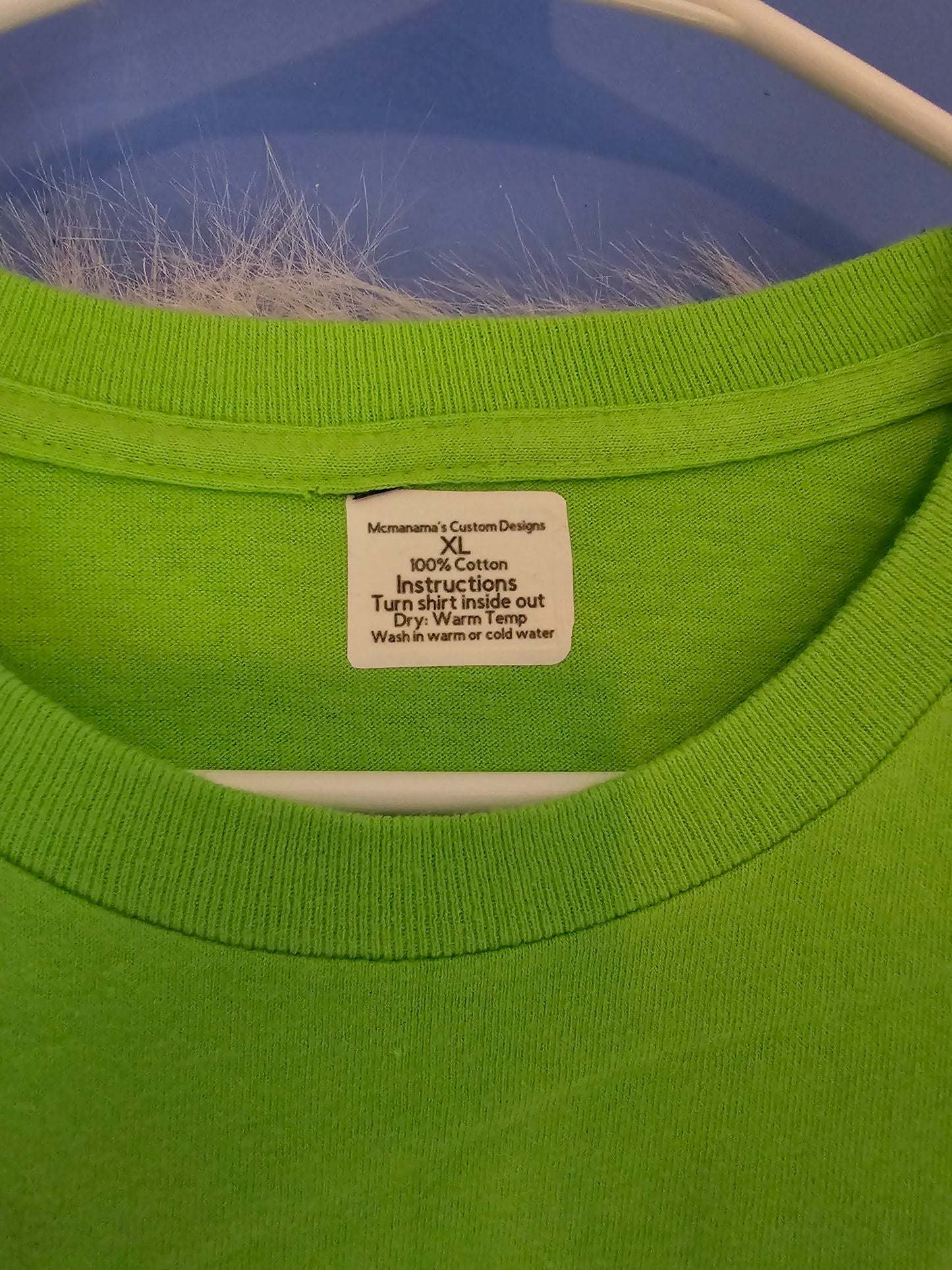 Size XL 100% cotton light green Unique Special Tshirt