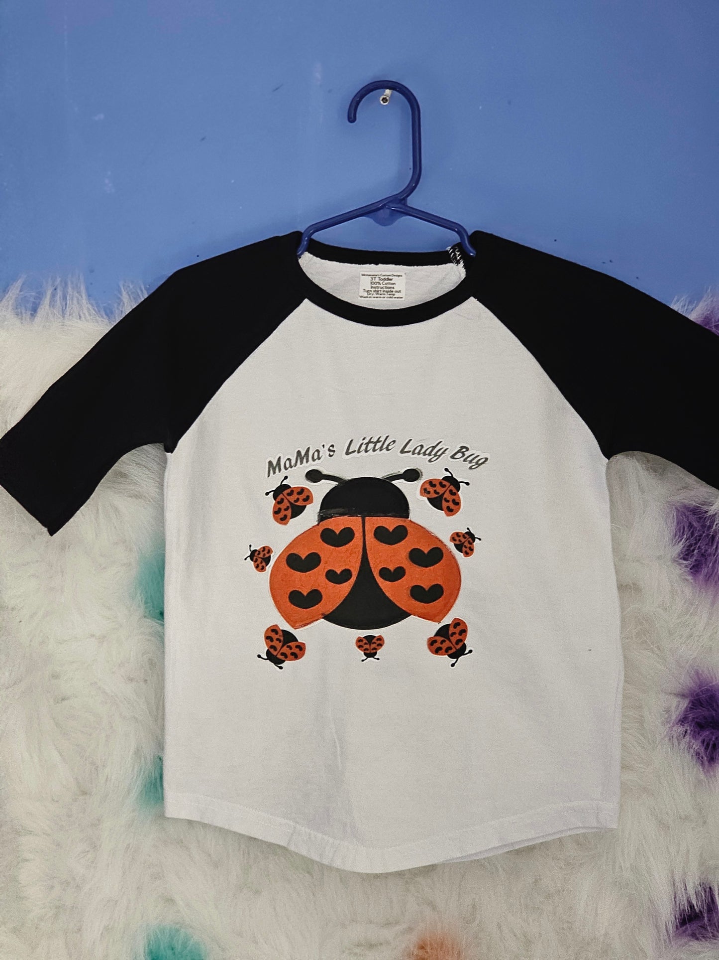 3T 100% cotton Mama's little lady bug Tshirt