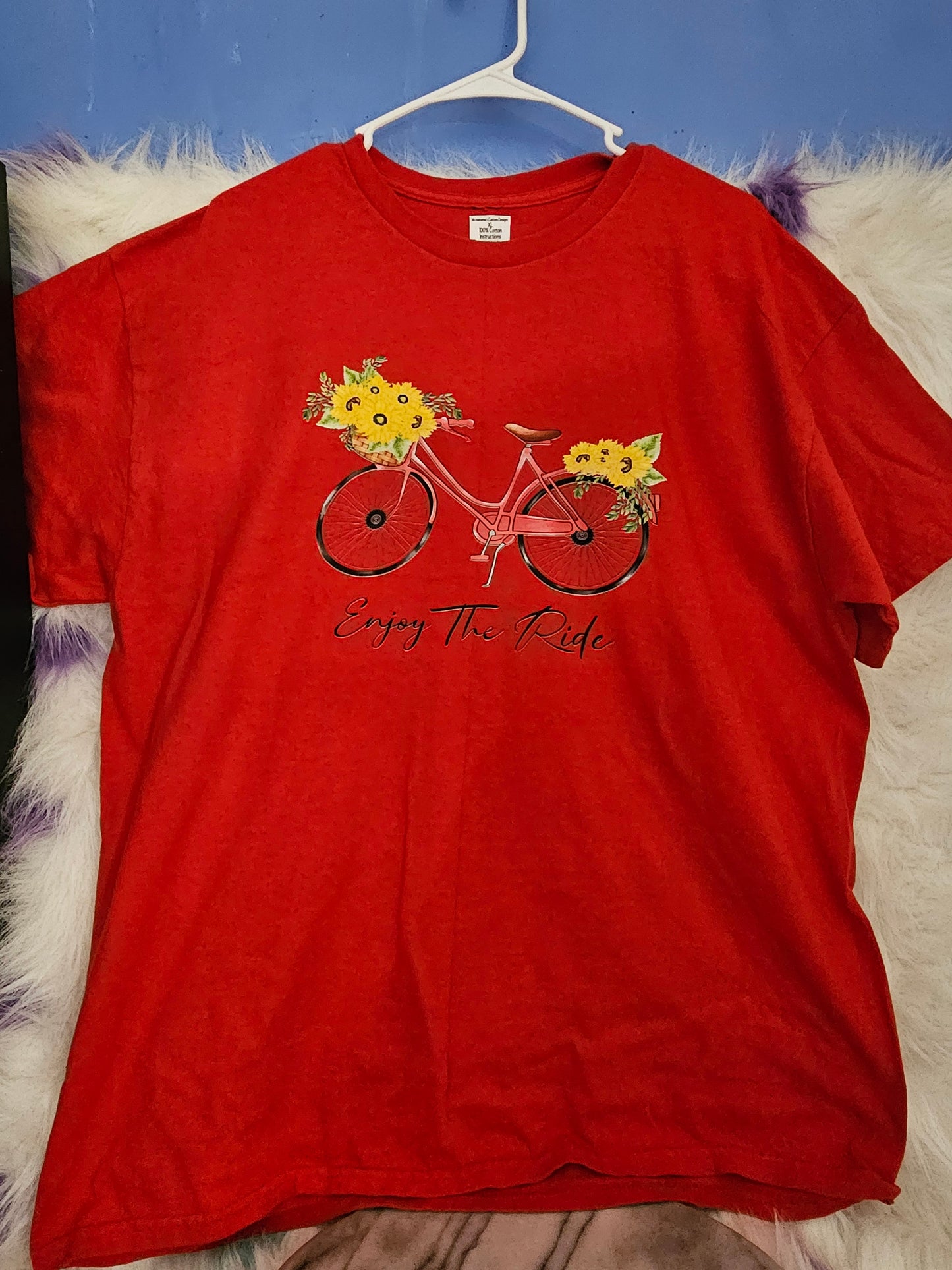 Size XL 100%cotton Enjoy the ride Tshirt