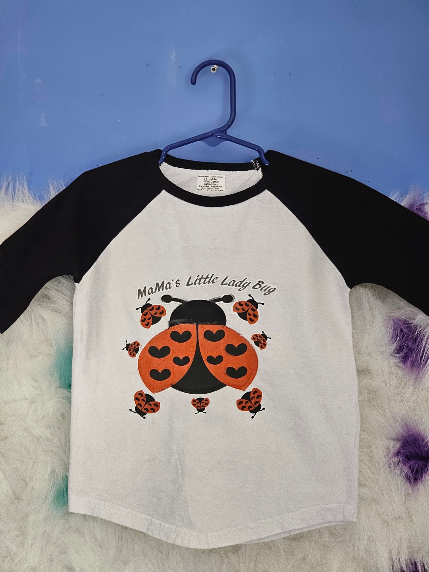 3T 100% cotton Mama's little lady bug Tshirt