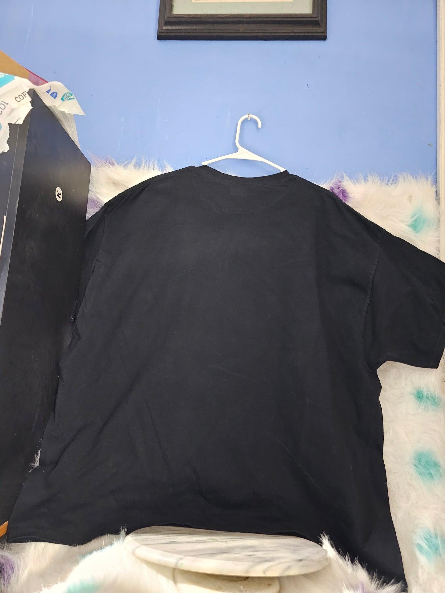 Size 3x 100% cotton Black shirt with cross and flowersr