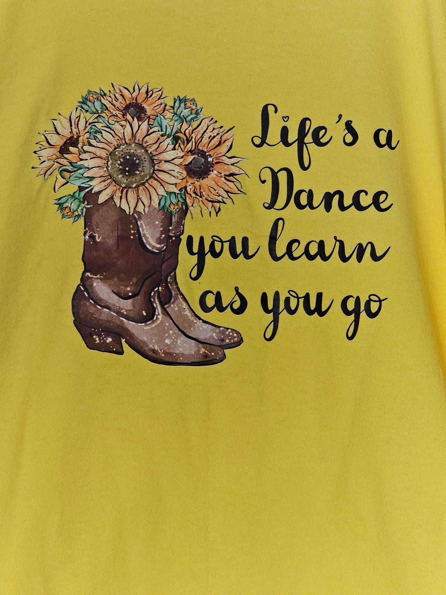 Size 2x 100% cotton Life's a Dance you learn as you go Tshirt
