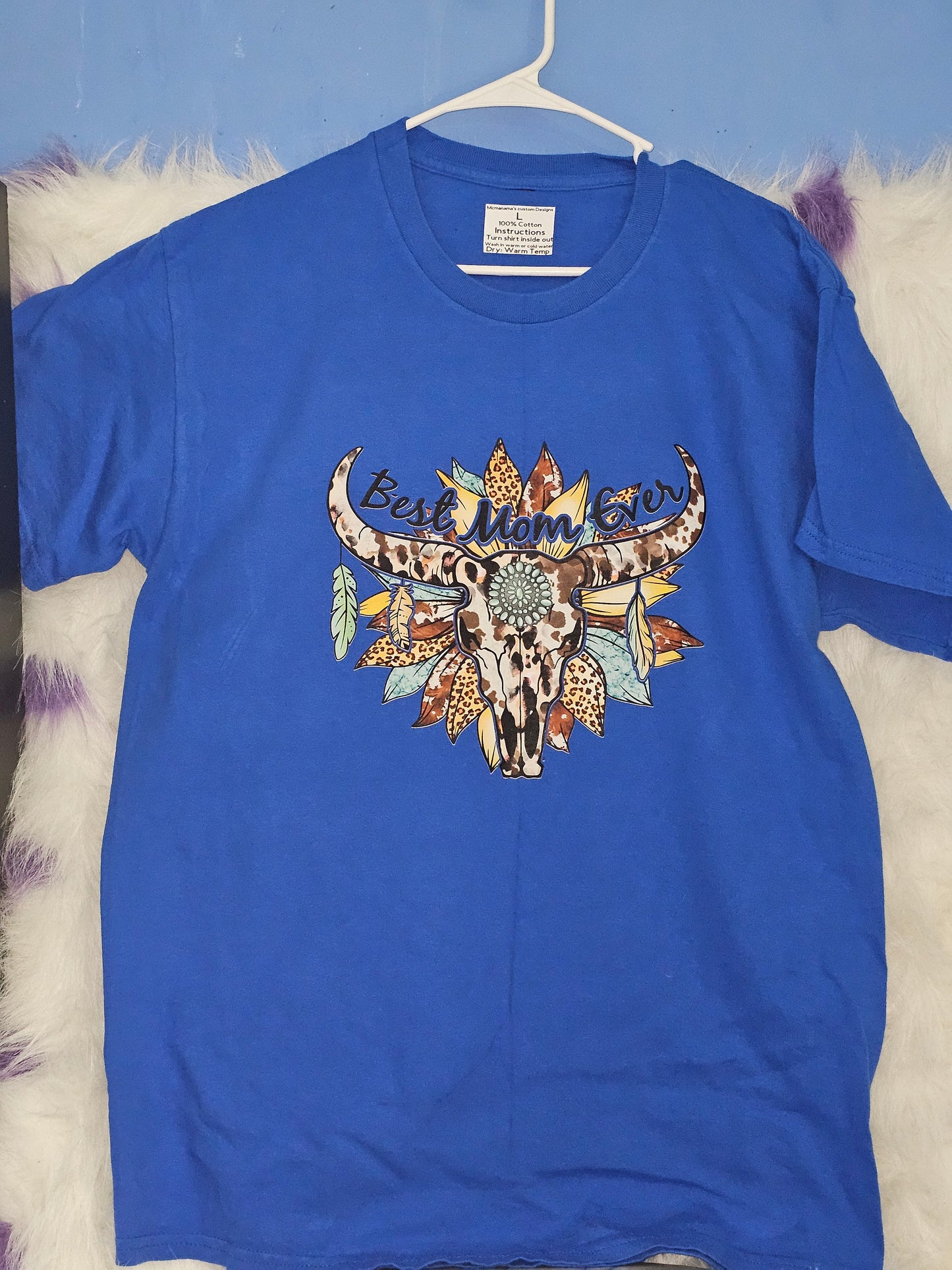 Size L 100% cotton Best mom ever Tshirt
