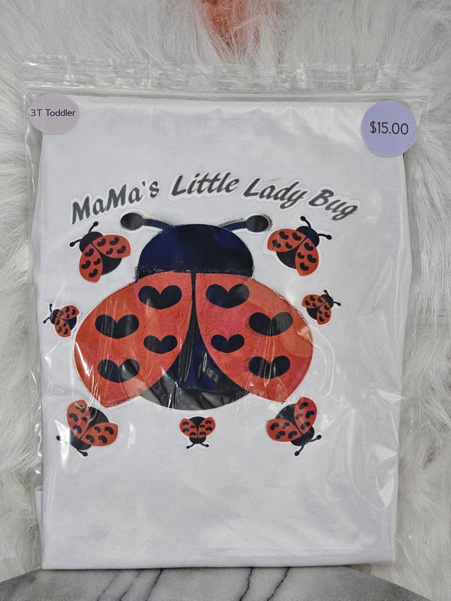 3T 100% cotton Mama's little lady bug Tshirt