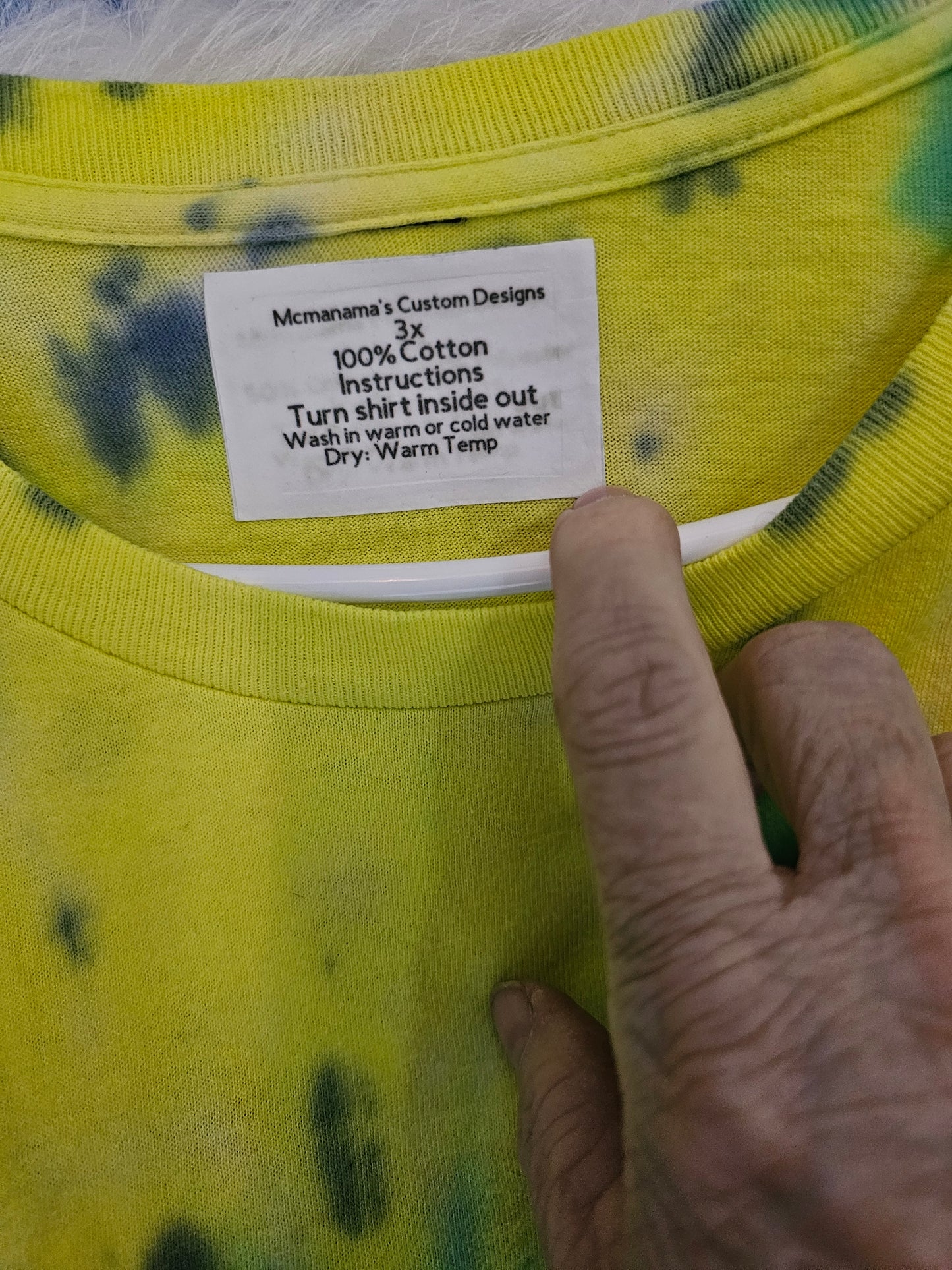 Size 3x 100% cotton yellow and green tie dye Tshirt
