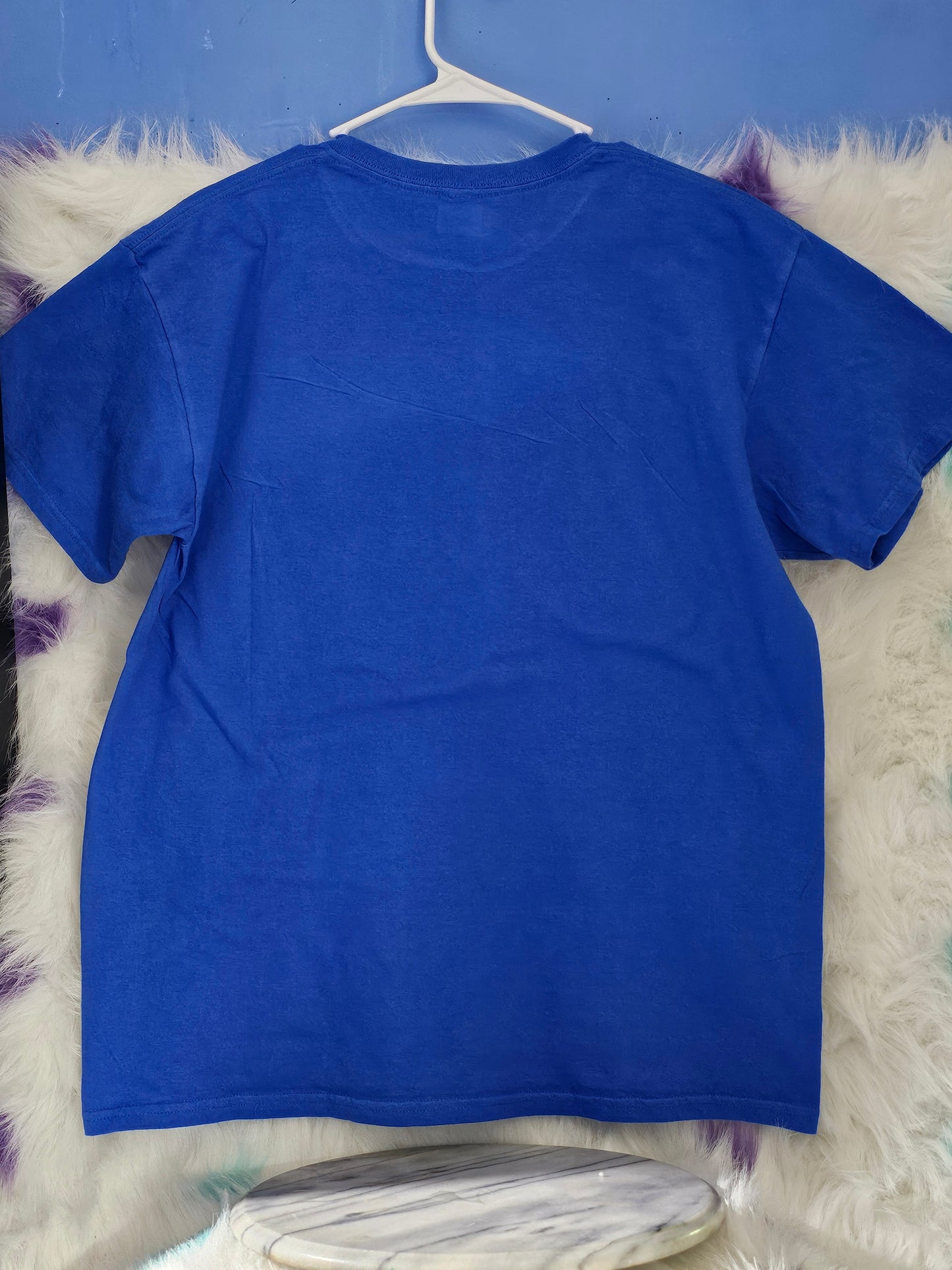 Size L 100% cotton Blue Happy 4th of July T Shirt