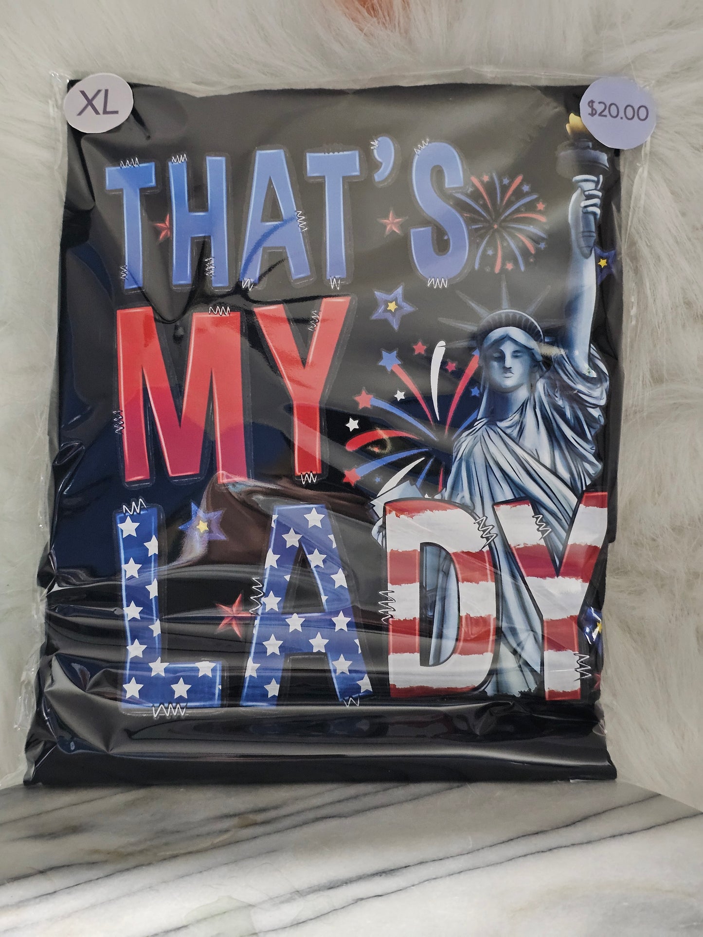 Size XL 100% cotton Black That's my lady Tshirt