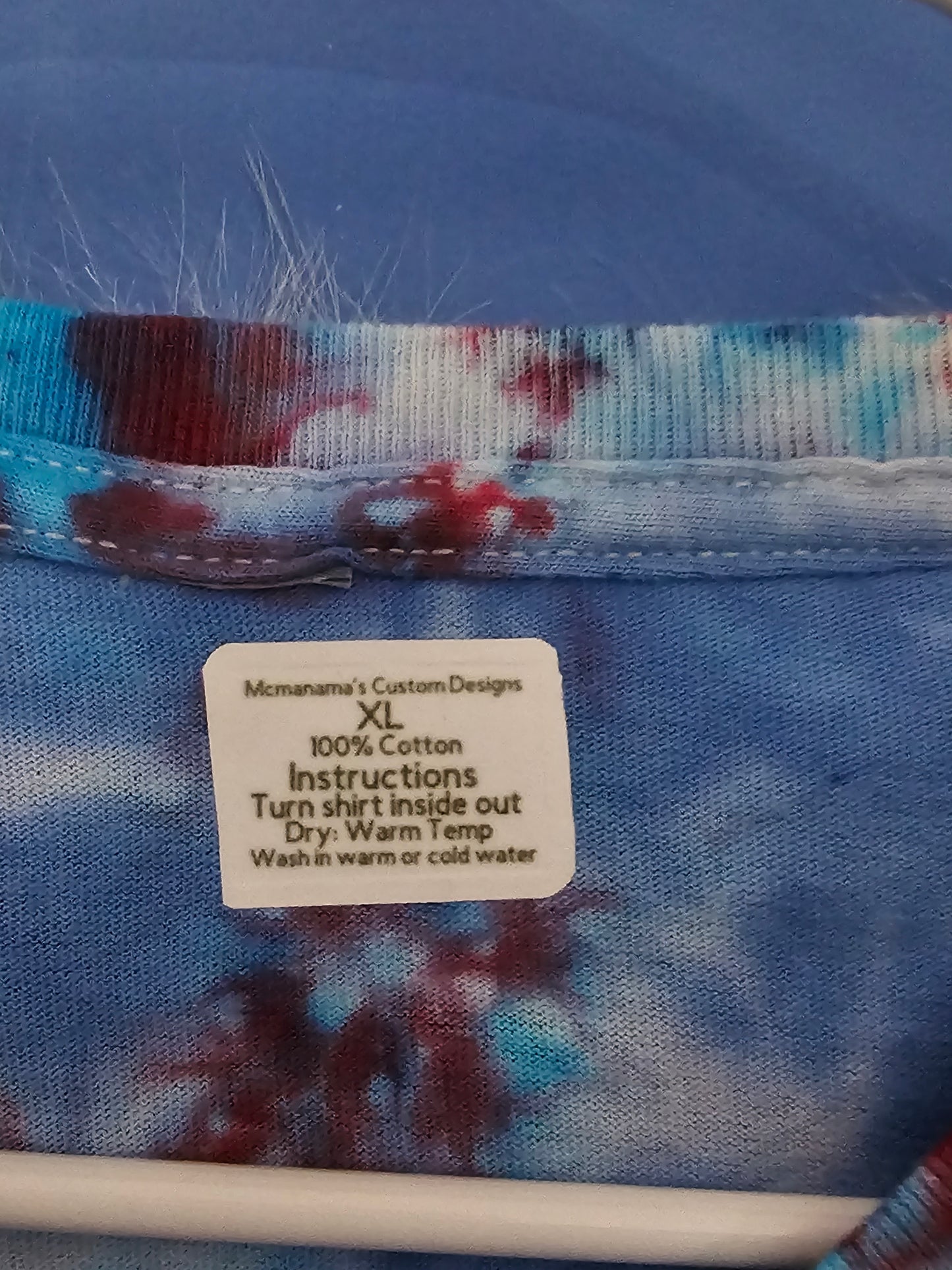 Size XL 100% cotton tye dye Just a girl who loves America