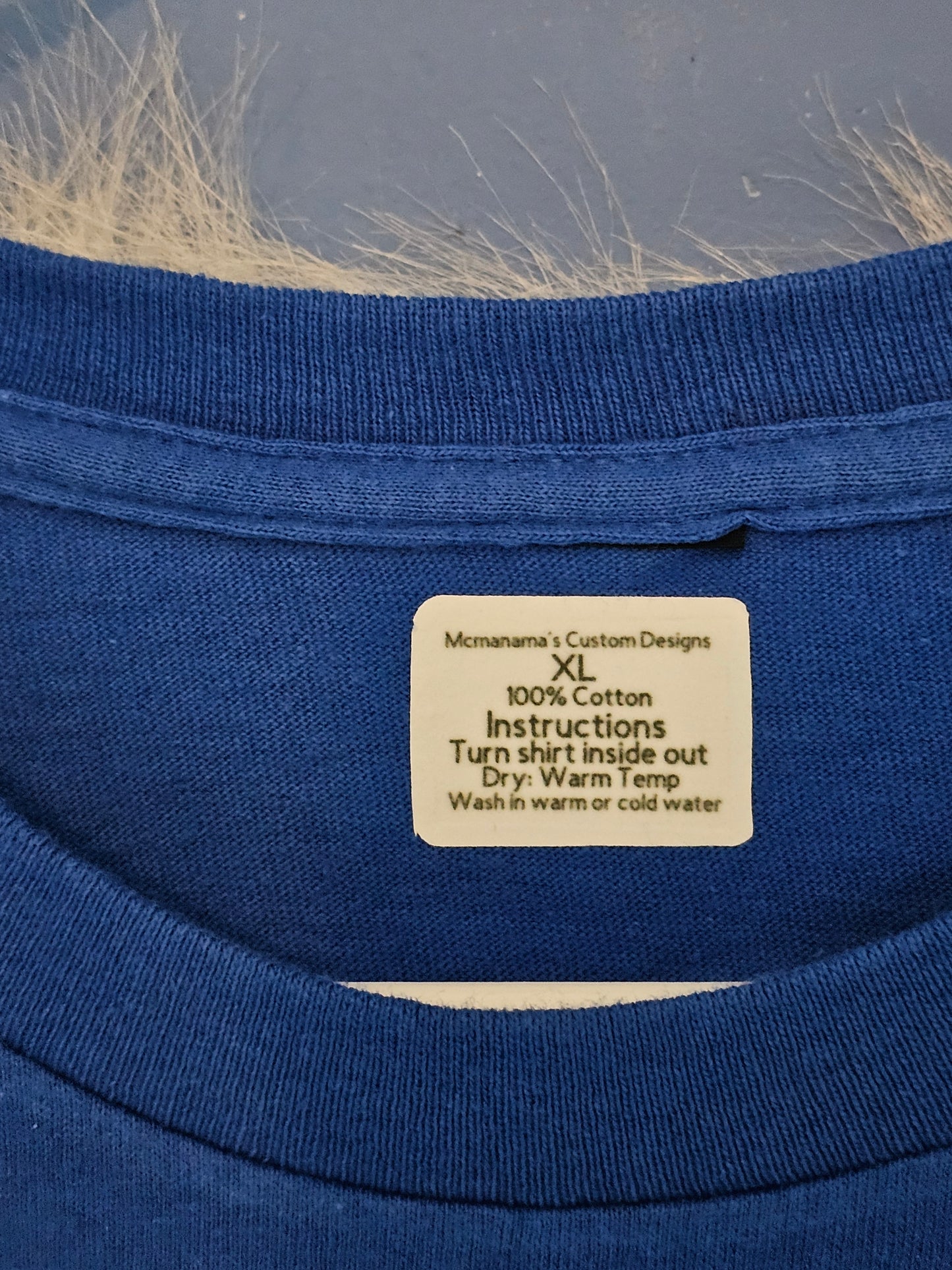Size XL 100% cotton blue fire cracker in bulls mouths Tshirt