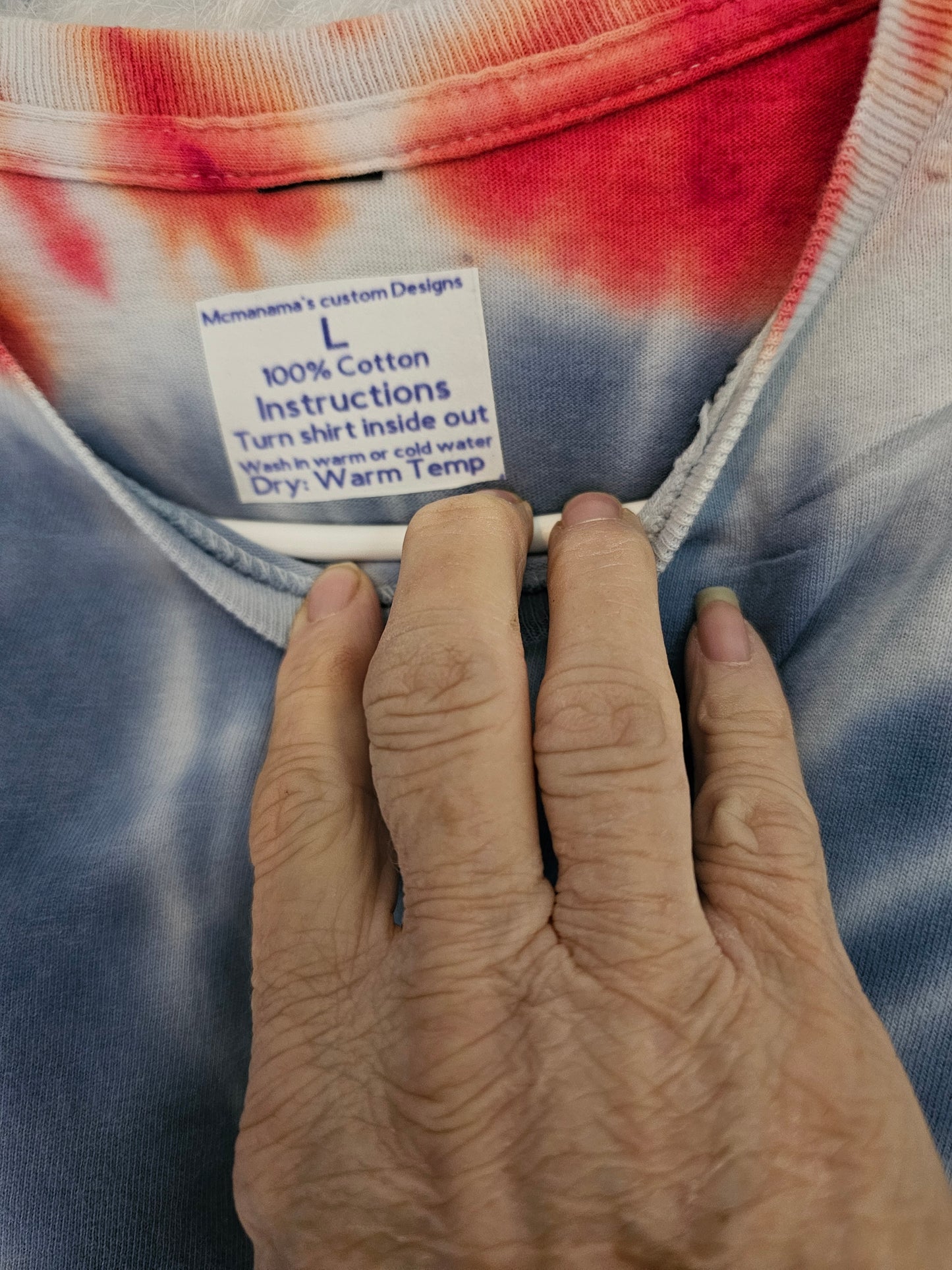 Size L 100%cotton God bless America tie dye Tshirt