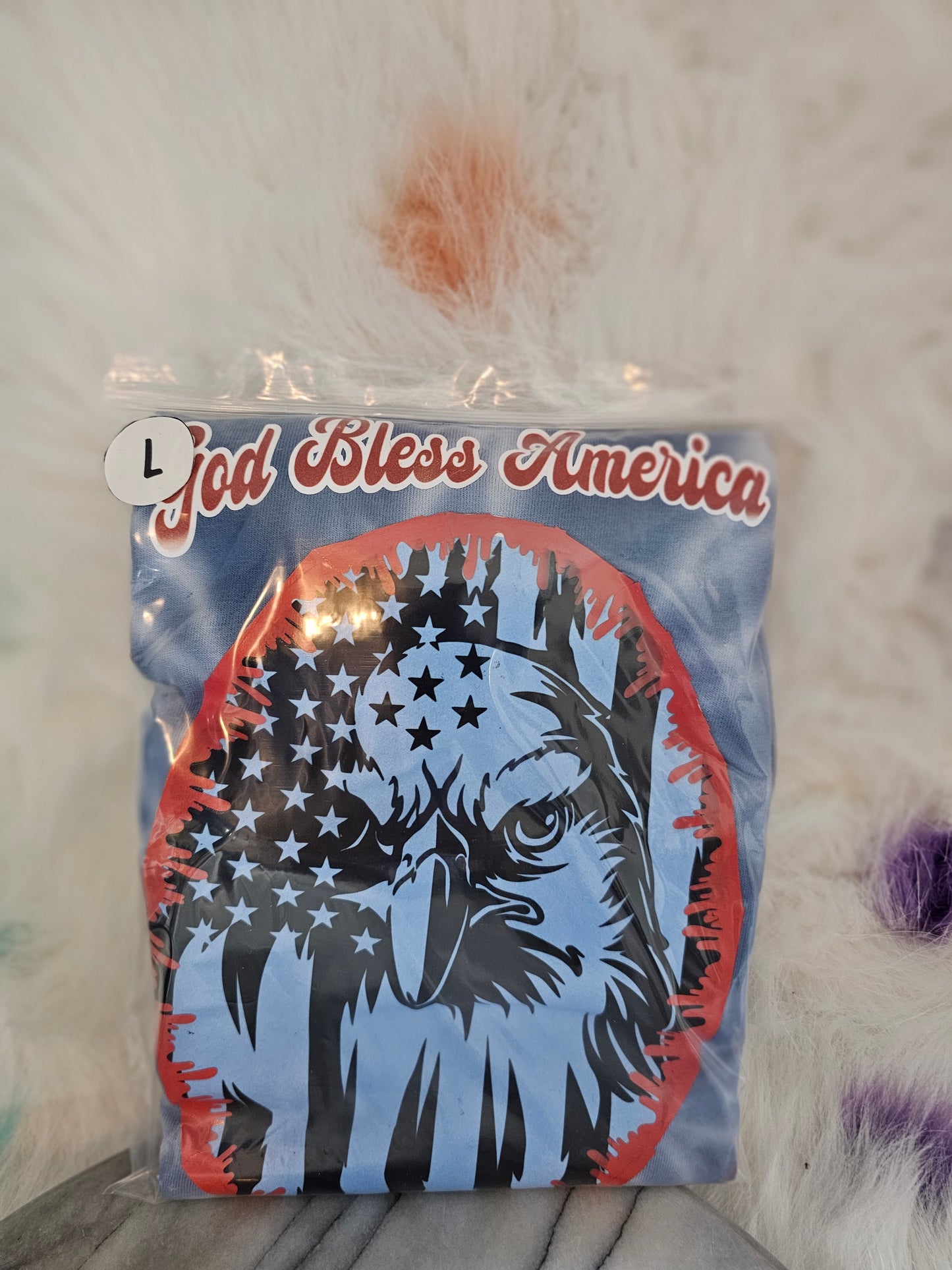 Size L 100%cotton God bless America tie dye Tshirt