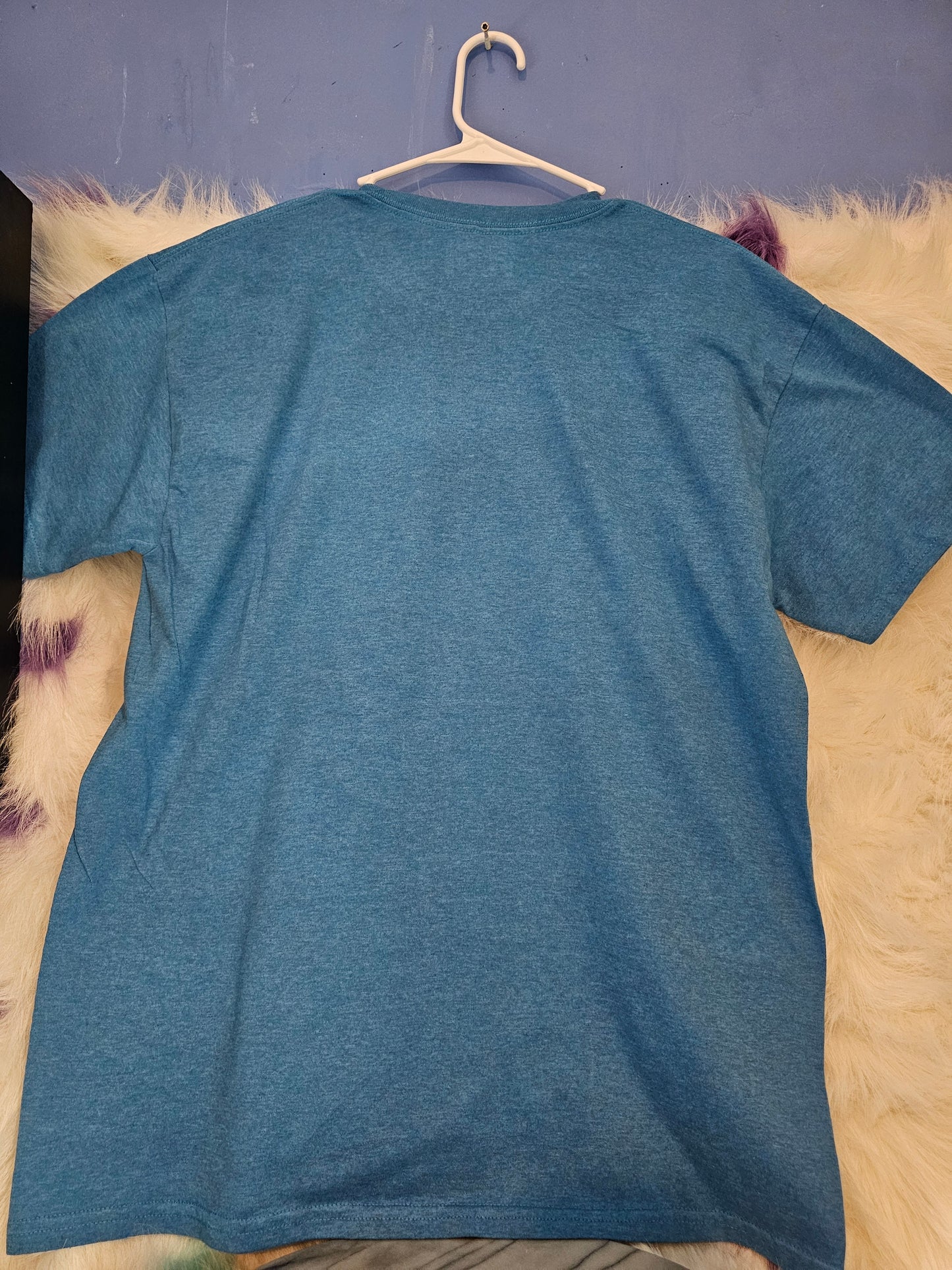 Size L 50% cotton 50%polyester blue Mama,Mama,Mama, Mama Tshirt