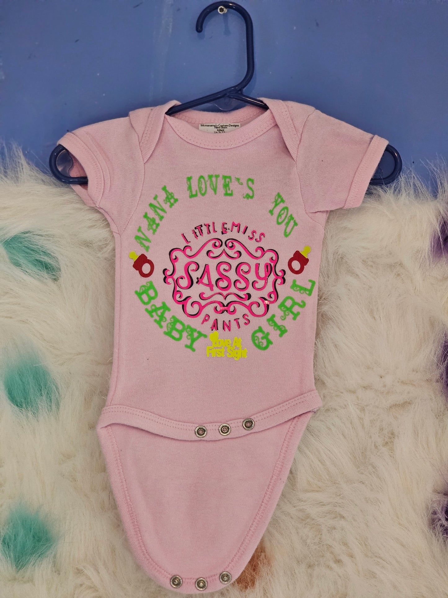 Size new born pink onesie