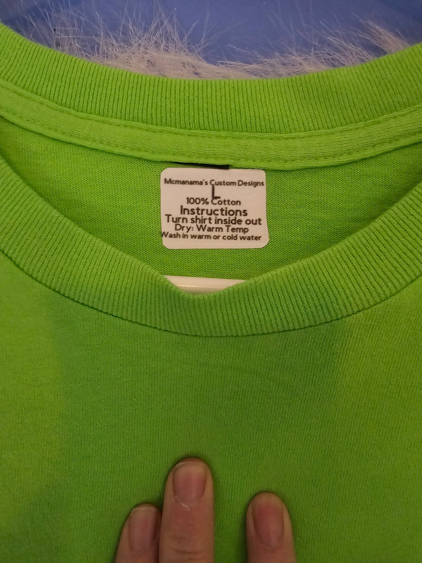 Size L 100% cotton light green Save my grace Tshirt