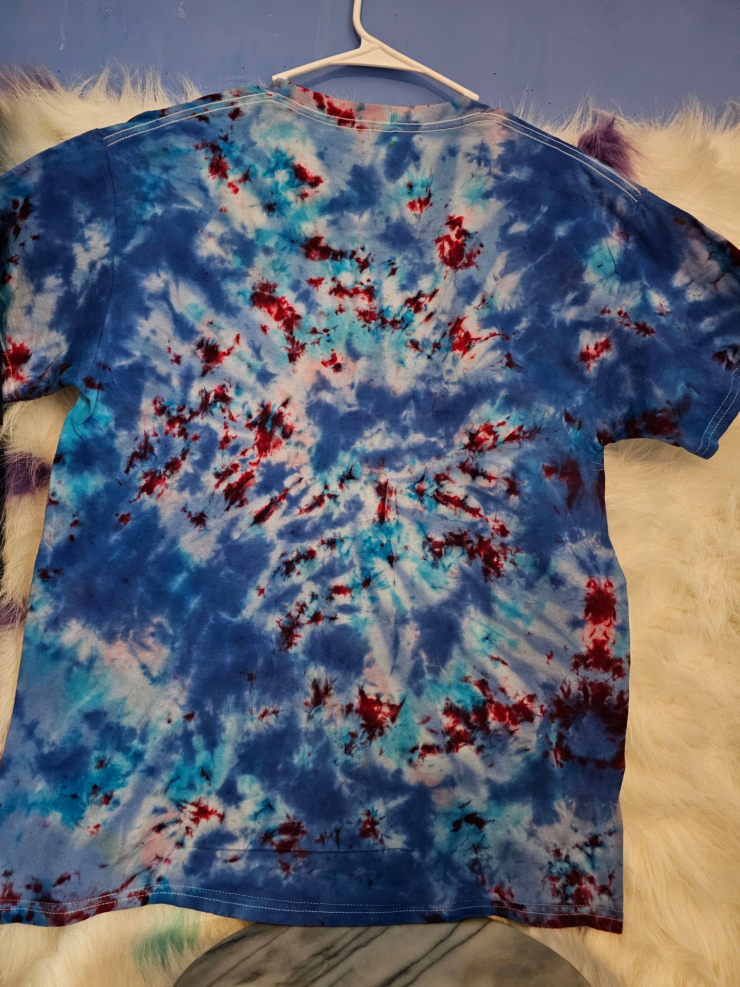 Size L 100% cotton tye dye God Bless America with cross Tshirt