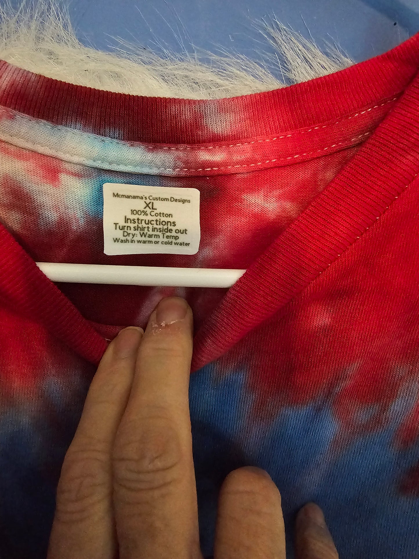 Size XL 100%cotton tye dye All America chicken Tshirt