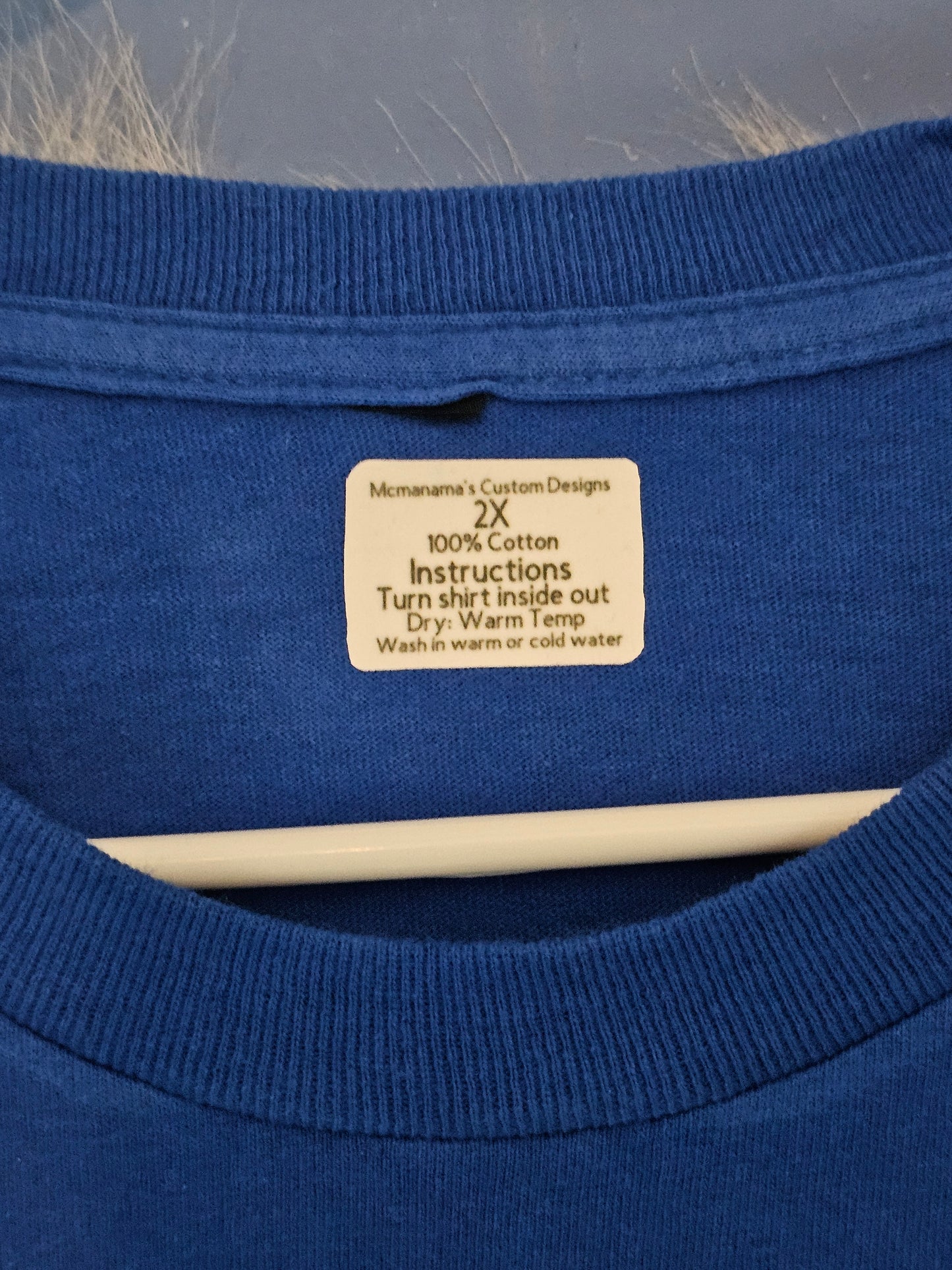 Size 2X 100% cotton blue flip flops Tshirt