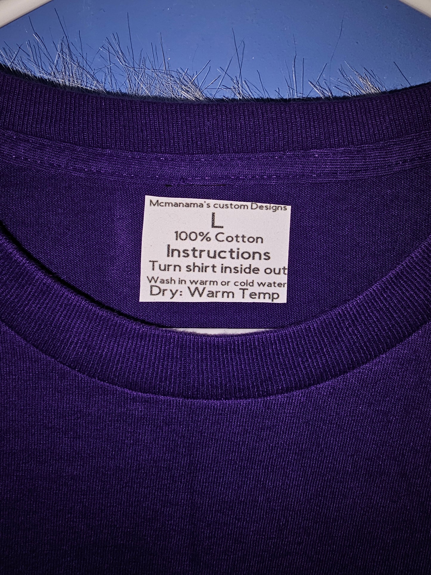 Size L 100%cotton Purple Today I chase joy Tshirt