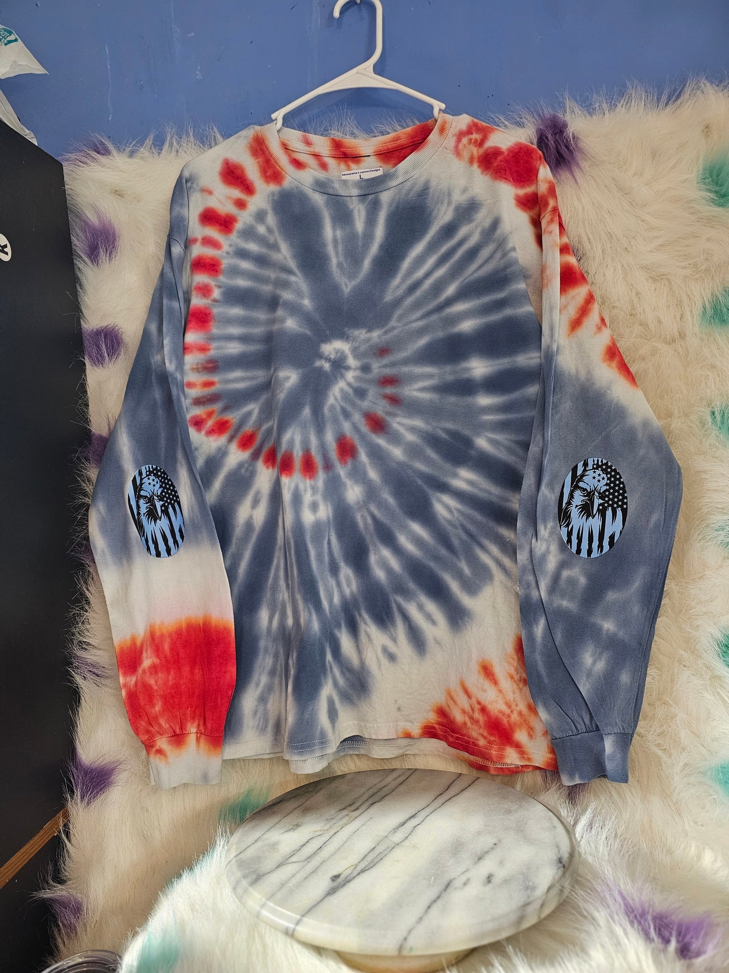 Size L 100%cotton God bless America tie dye Tshirt