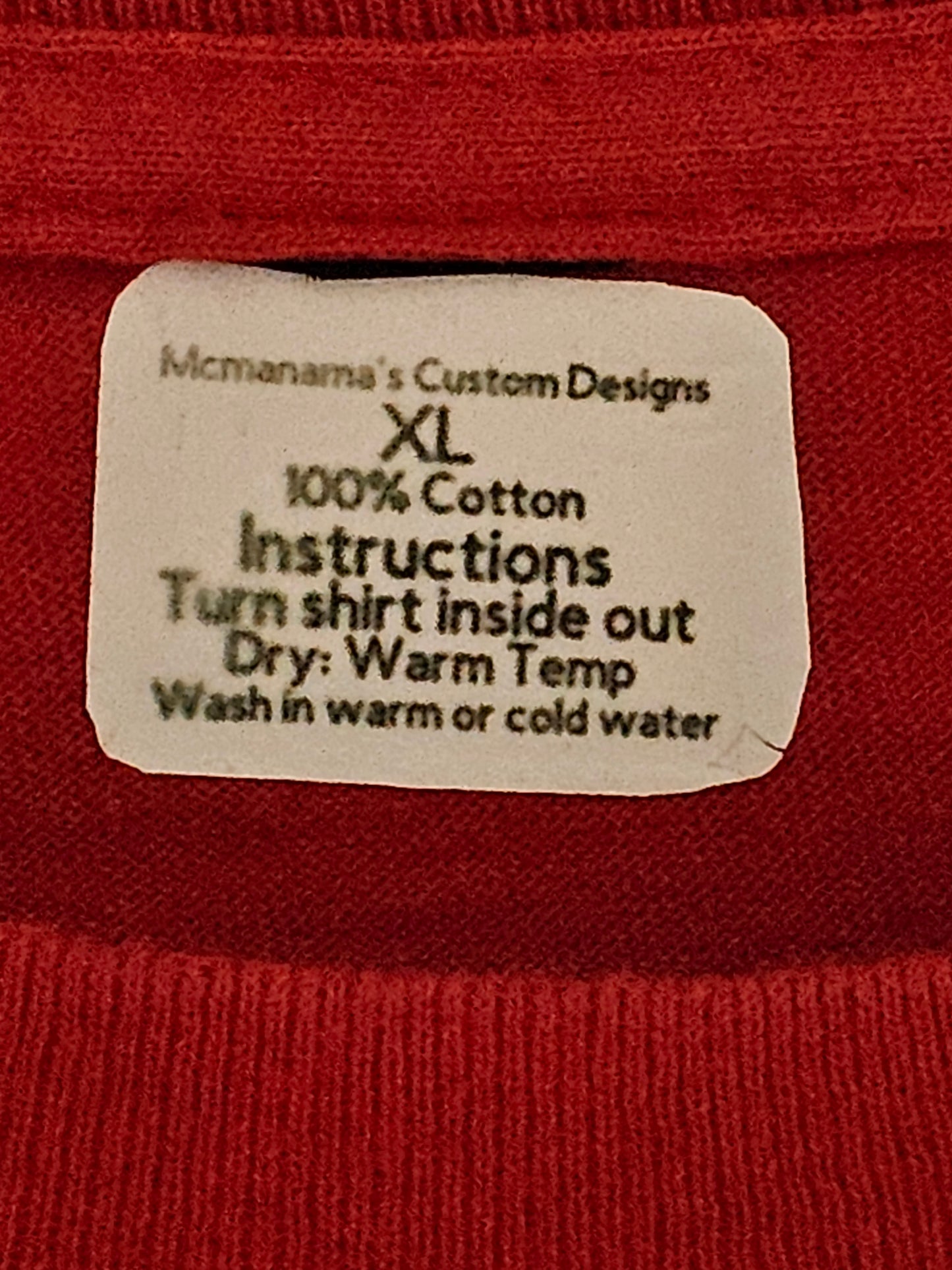 Size XL 100% cotton Red Merry Christmas with Santa's deer Tshirt