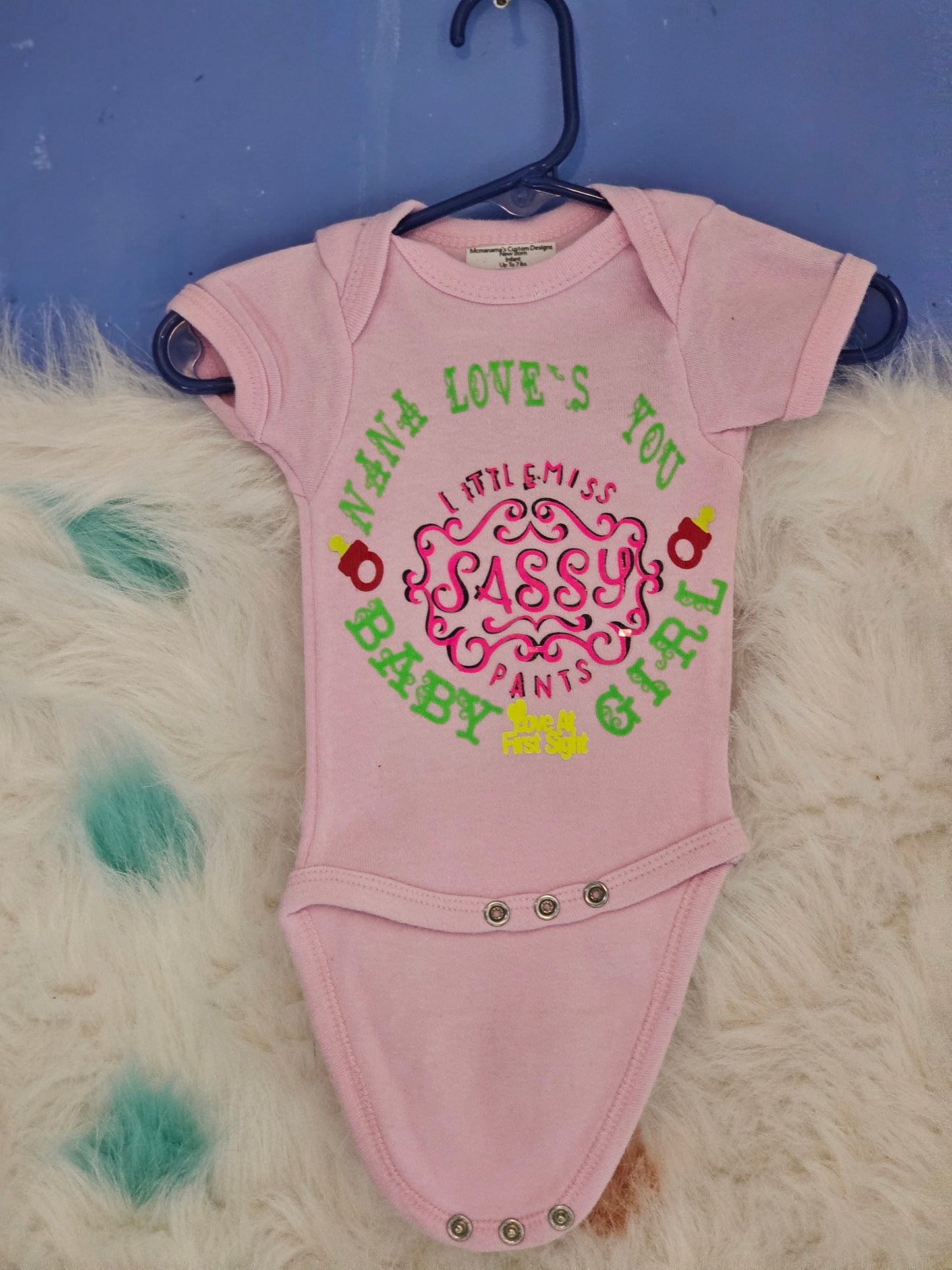 Size new born pink onesie