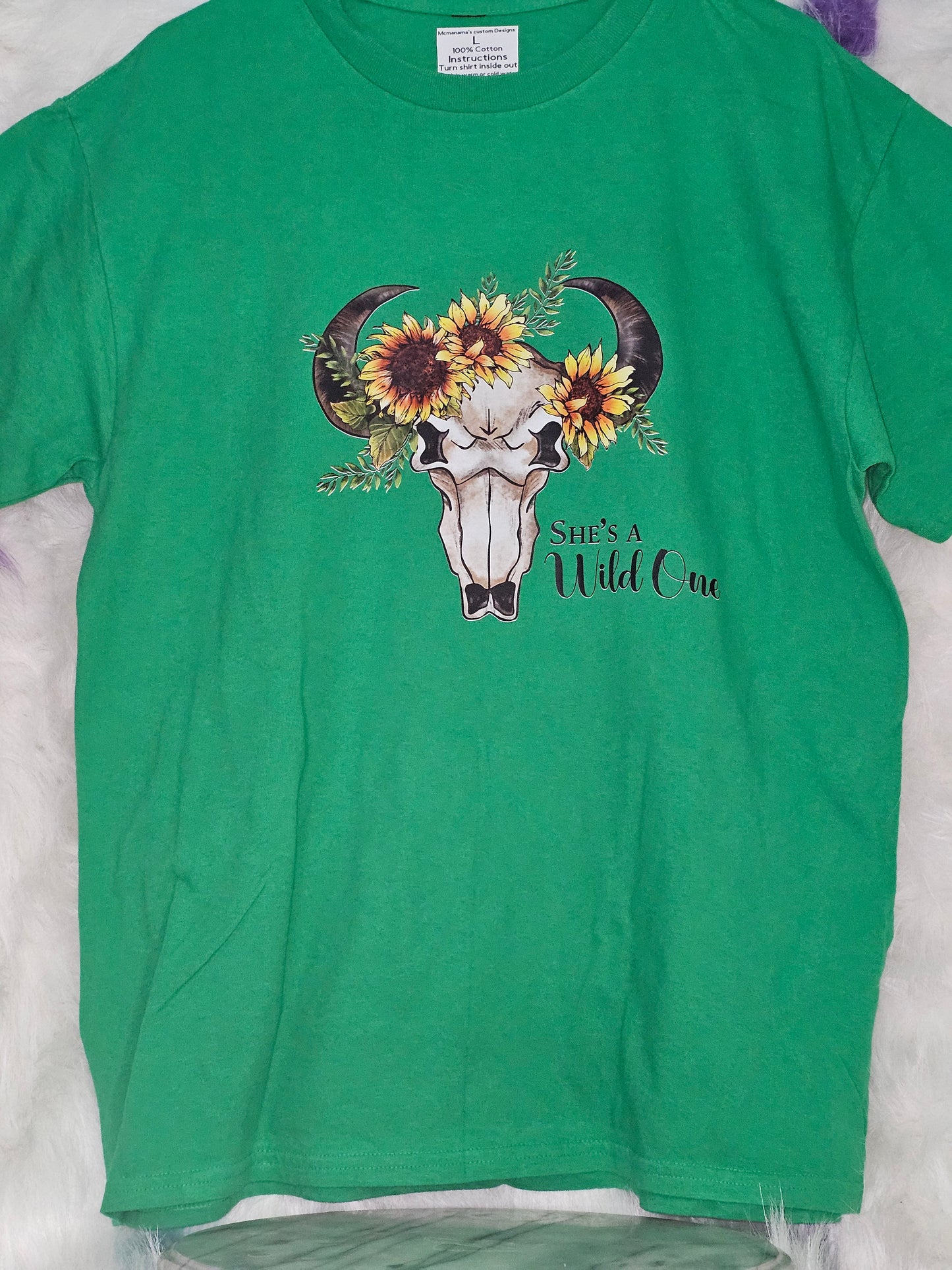 Size L 100%cotton She's a wild one Tshirt