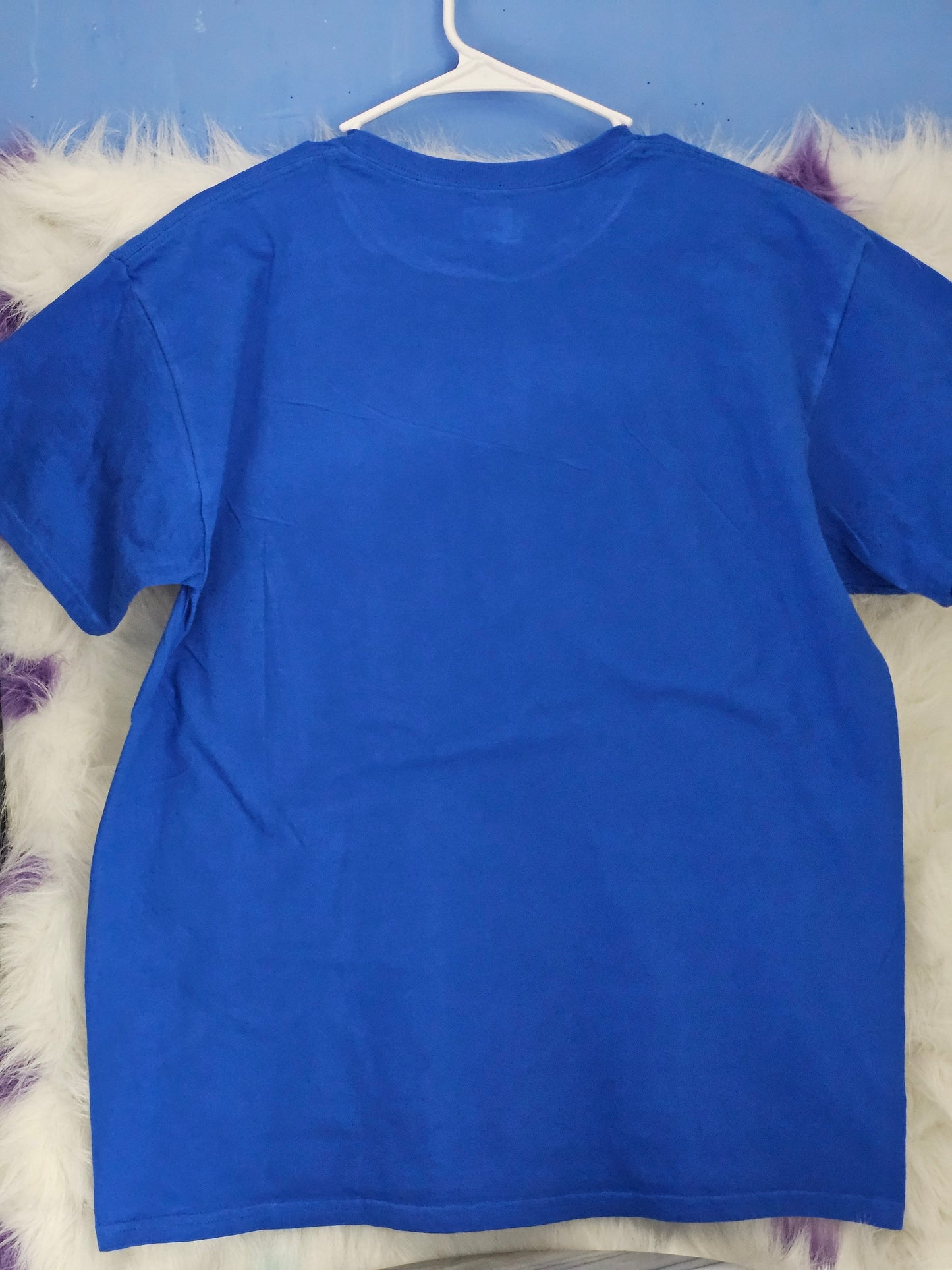 Size L 100% cotton Blue Happy 4th of July T Shirt