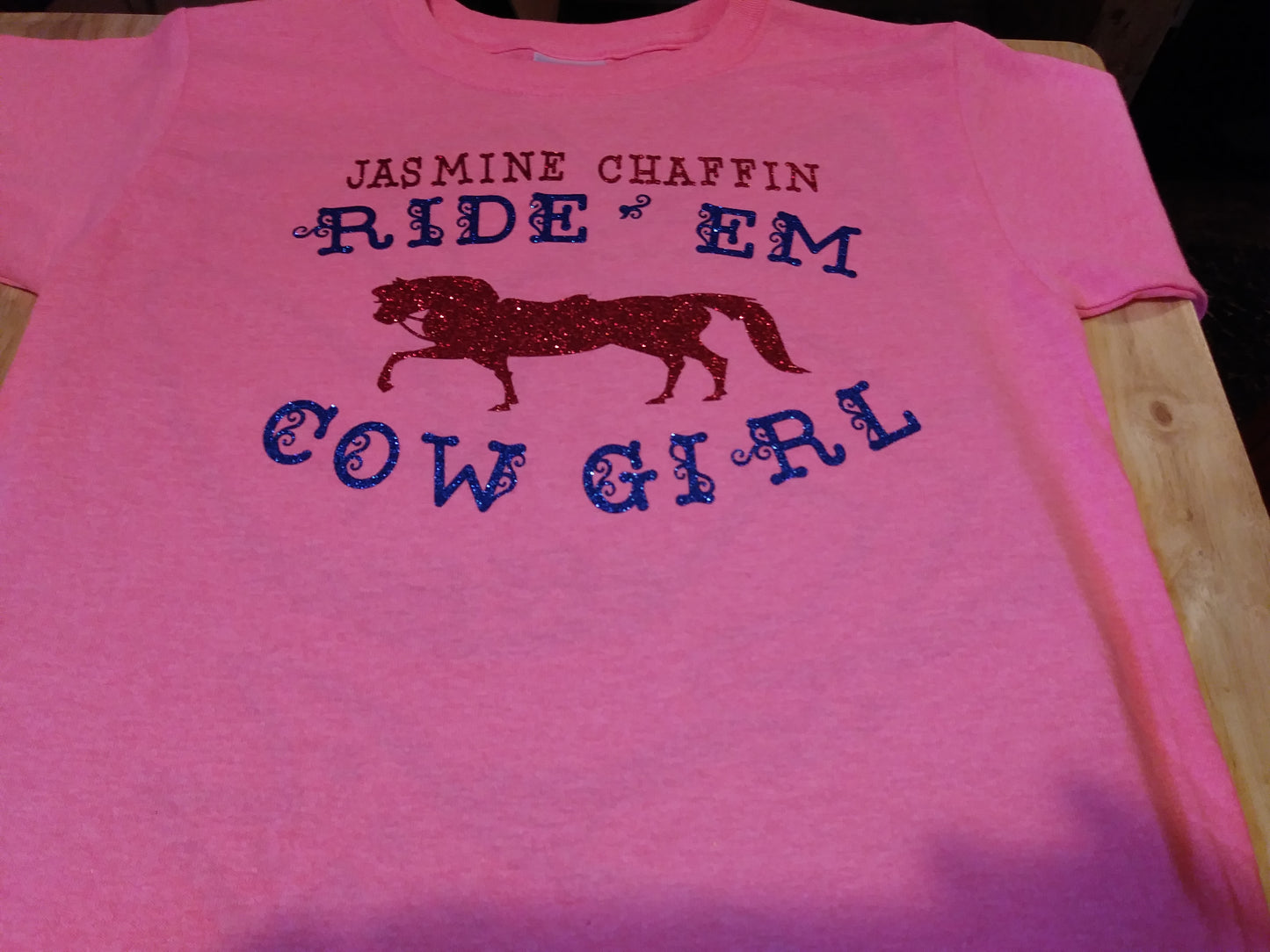 Ride em cow girl Personalized shirt with kids name on it
